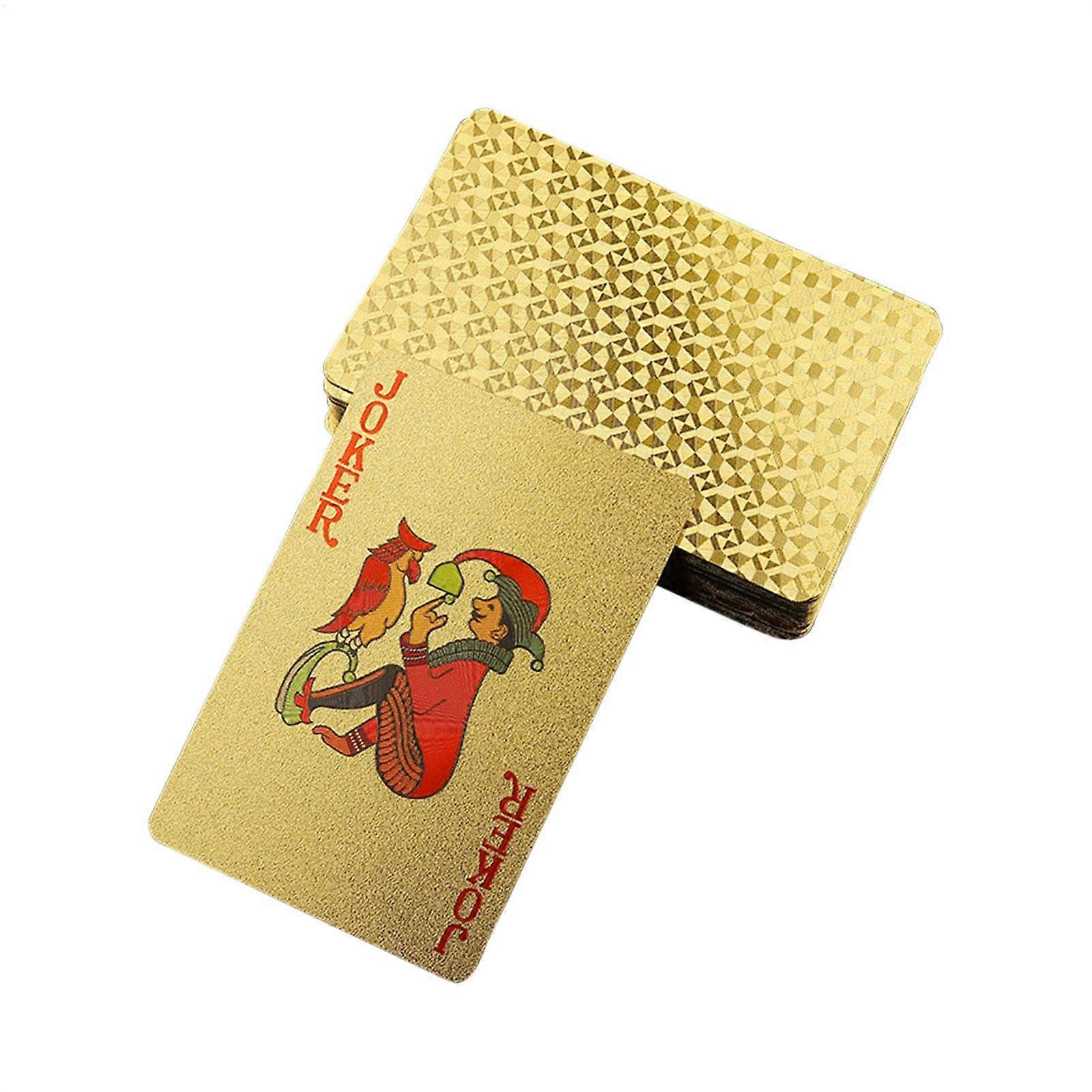 Gold Poker Cards, Gold Foil Poker Board Game, Waterproof PVC Playing Cards for Festivals, Parties, and Meetings – Portable and Durable 2