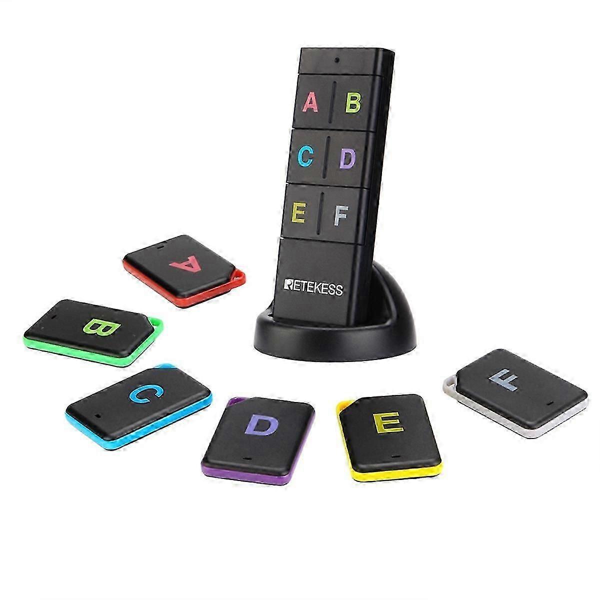 Retekess Wireless Key Finder RF Key Locator Pet Wallet Tracker Remote Control 1 RF Transmitter 6 Receiver for Camping
