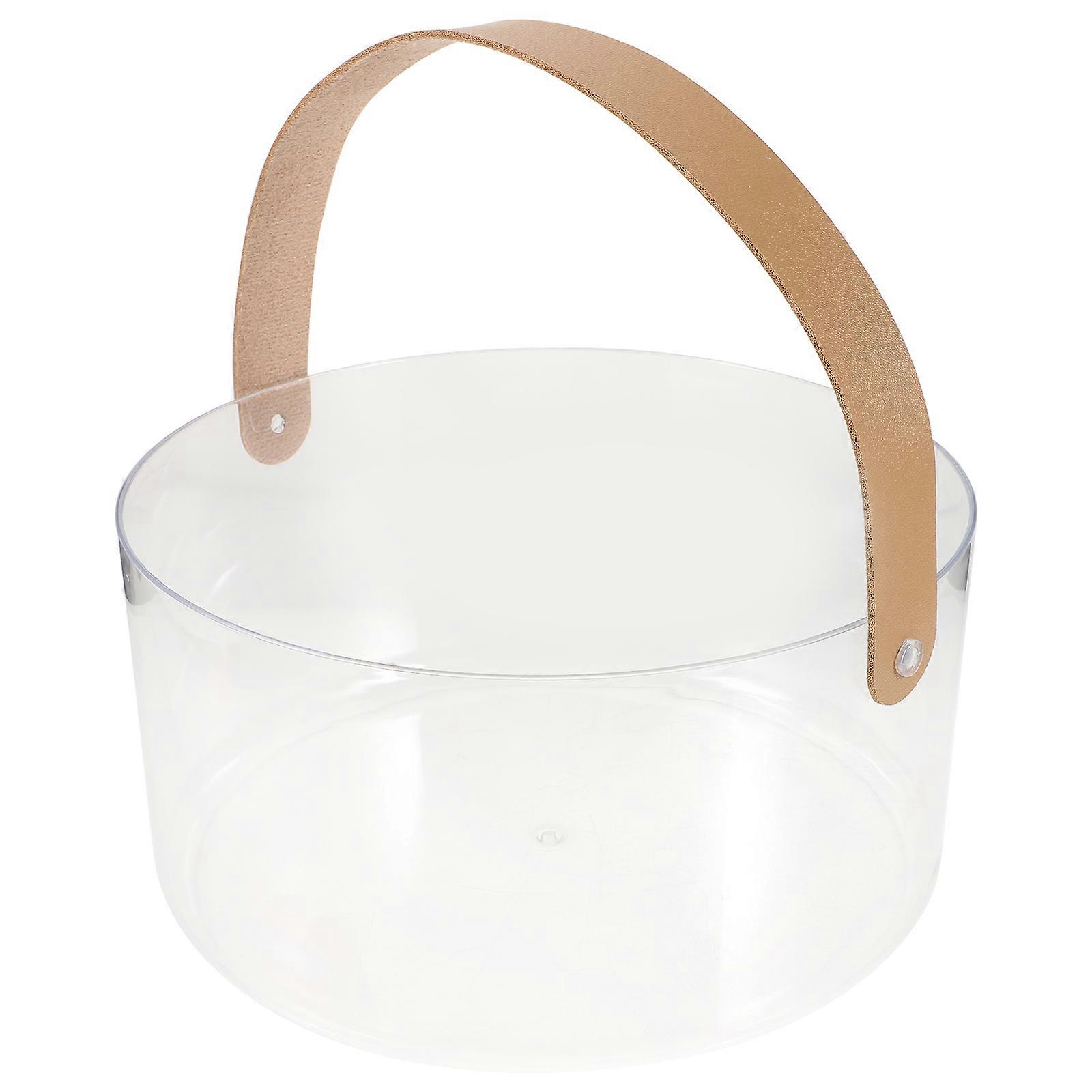 Versatile Ice Bucket Ice Storage Barrel For Restaurant Round Plastic Simple Design 1Set