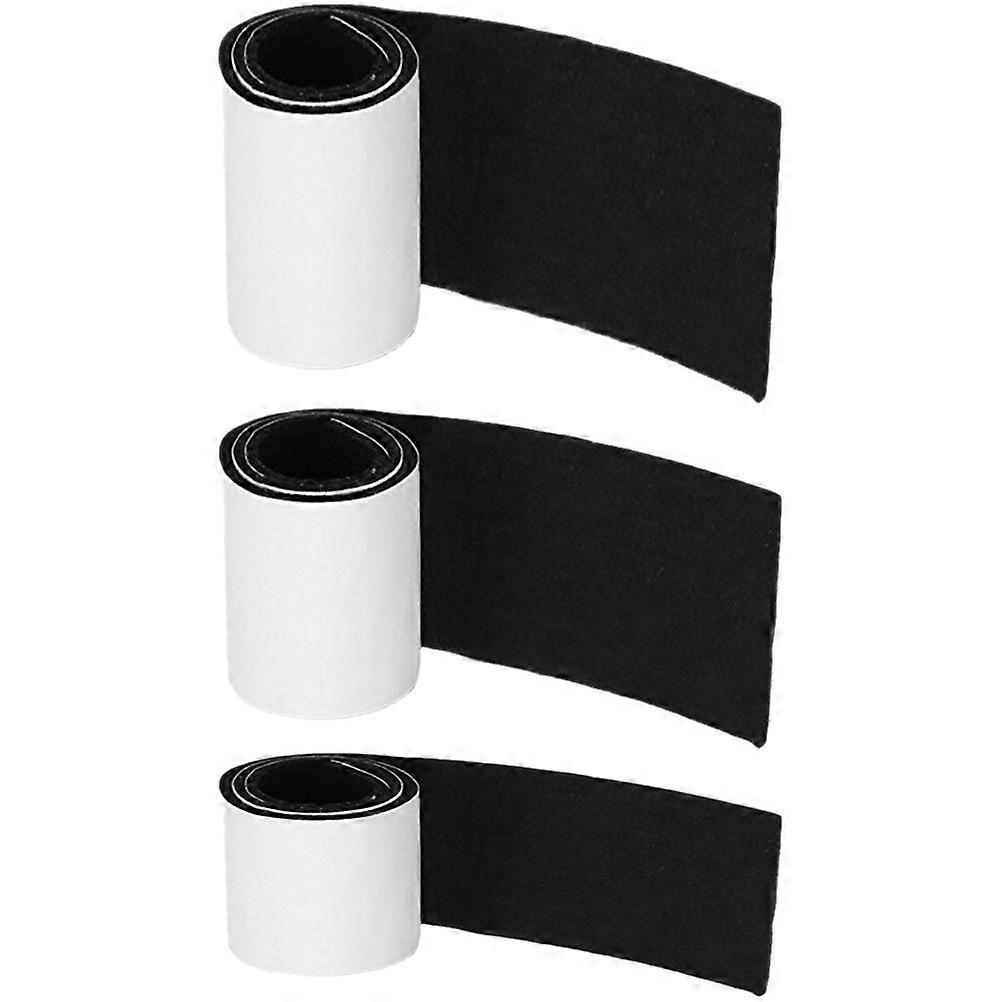 Adhesive Backed Felt Sheets Furniture Felt Tape Office Use Black 100x2cm Prevent Damage 3 Rolls