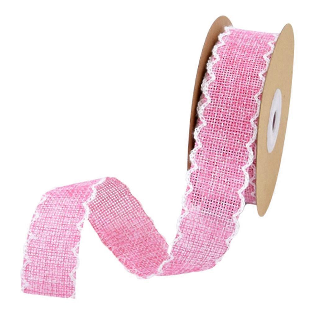 linned sybånd lyserød linned bånd scrapbog diy blomsterbånd håndværksprojekter blomst broderet bånd 10 yards 1stk