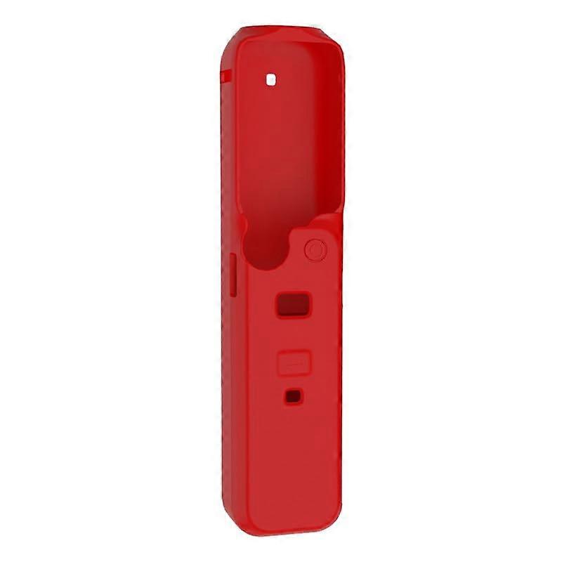 Silicone Grip Case for DJI Osmo Pocket 3 - Soft Non-Slip Dust Cover for Gimbal Camera Housing (Red, Large)