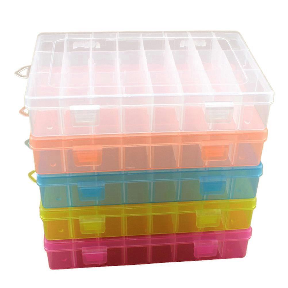 Plastic Jewelry Organizer Storage Container Beads Organizer Assorted Color 19x13cm Tool Holder 5Pcs