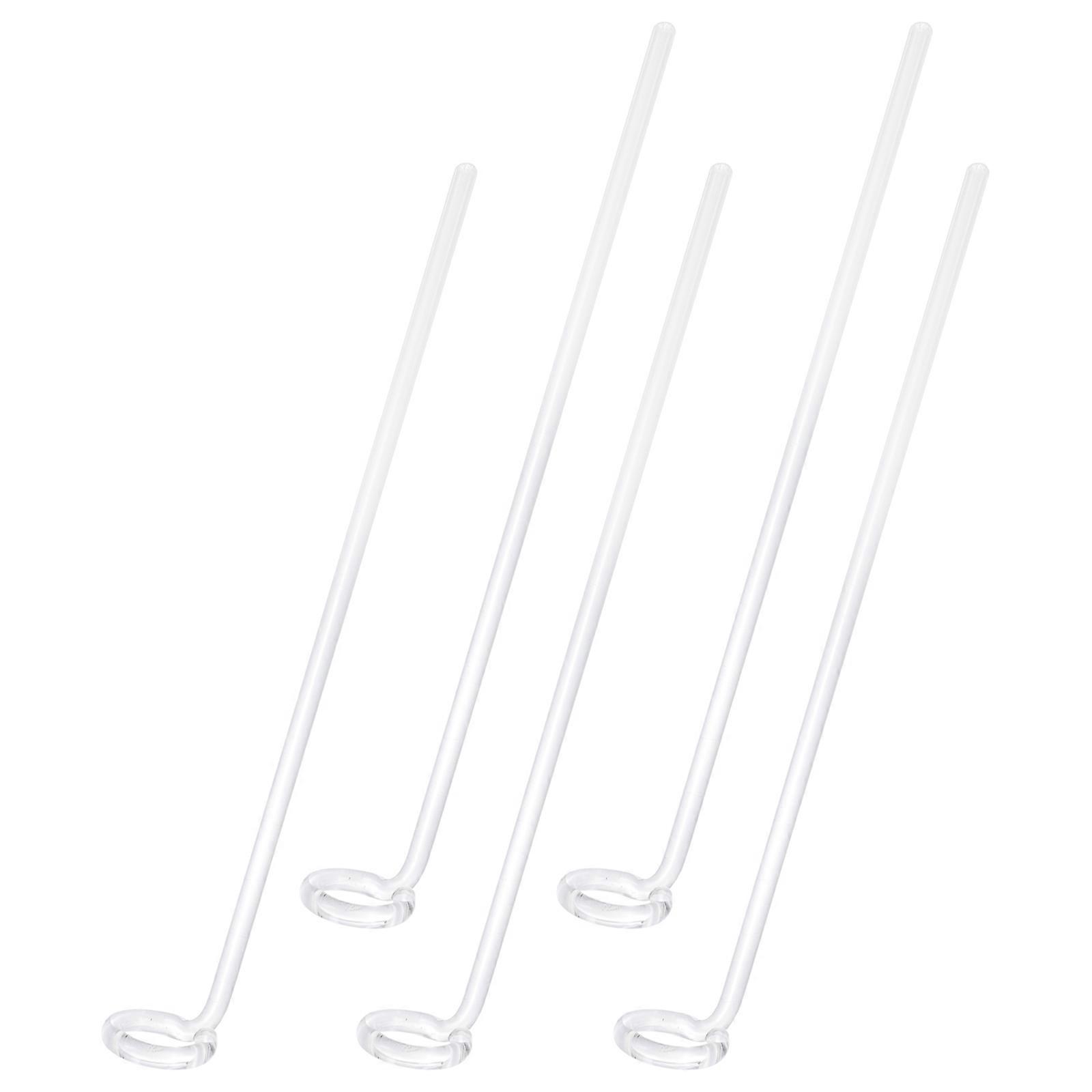 Transparent Glass Stirring Rod for Laboratory Use 5pcs and Smooth Surface Tension