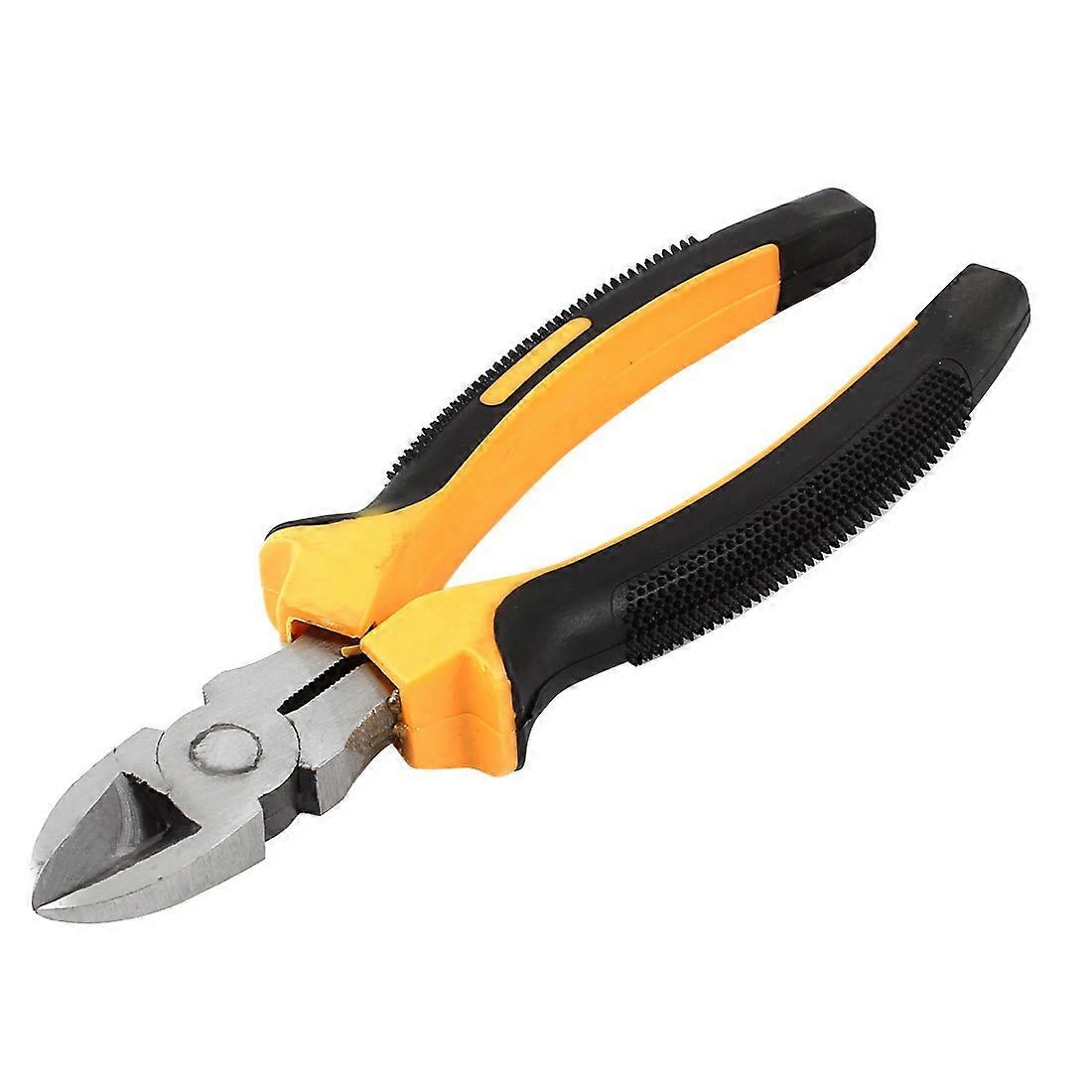 7.5' Long Orange Black Plastic Coated Diagonal Pliers Cutter Heavy Duty Precision Tool for Electrical Work