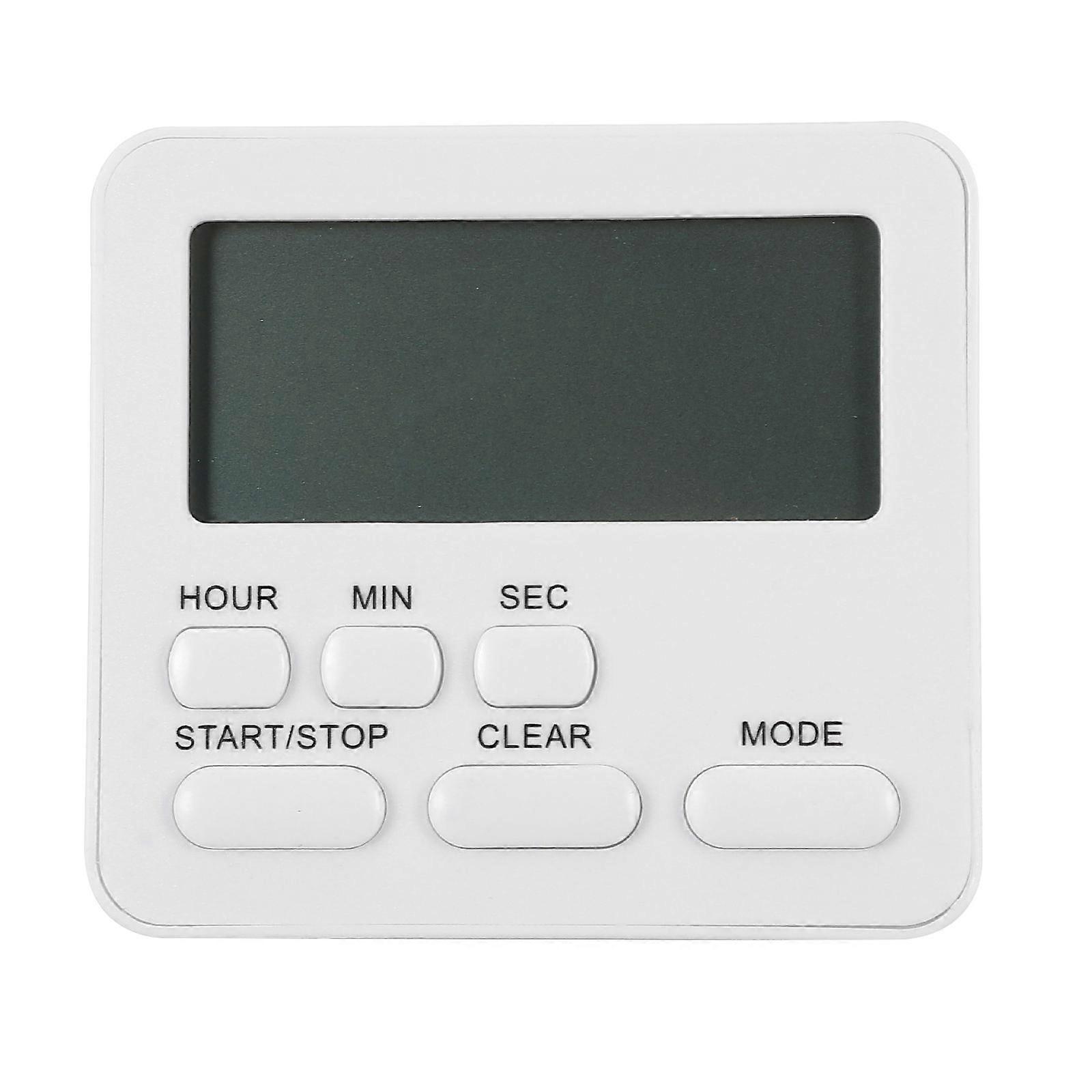 Silent Digital Kitchen Timer with Alarm, Multi Function Countdown Clock, Portable Design, White LED Display for Cooking, Studying, and Time Management