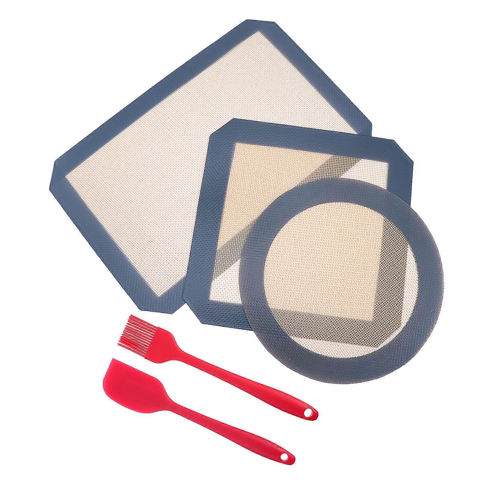 Non-stick Baking Mat Sheet Cooking Utensils 21x21cm Assorted Color Easy to Clean 5Pcs