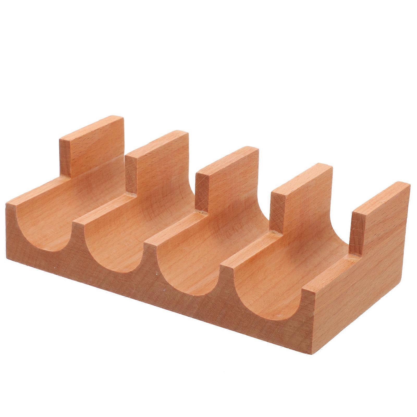 Sushi Rack Wooden Stand Food Display Sushi Serving Tray U-shaped Beech Wood 1Pcs