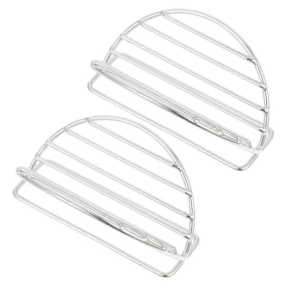 Compact Design Taco Holder Stand Stainless Steel For Home Users Strong Stability 2Pcs