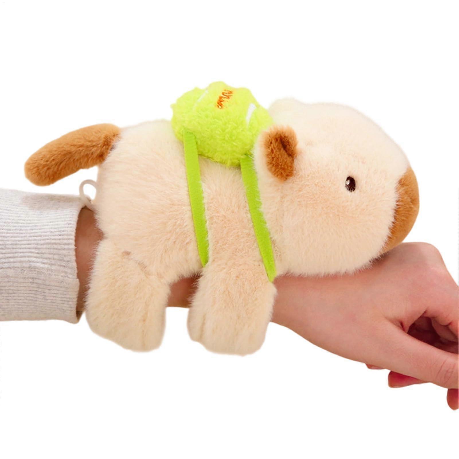 Capybara Plush Arm Band Toy - Soft Brown Plush Bracelet With Snap Bracelets For Kids, Teens And Adults