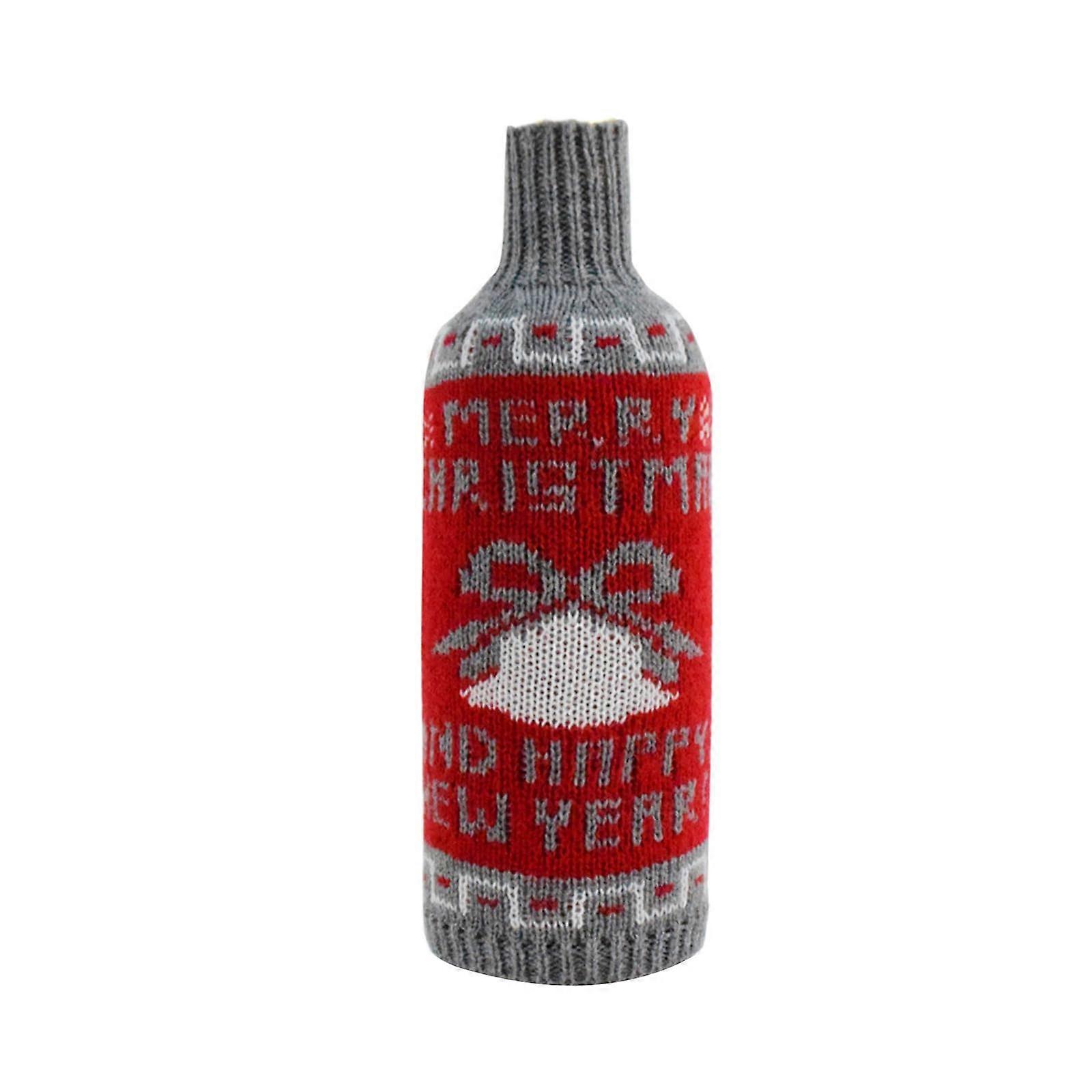 Festive Knitted Wine Bottle Covers Add Holiday Magic to Christmas Parties with Soft and Durable Fabric Materials' Ref: 4892