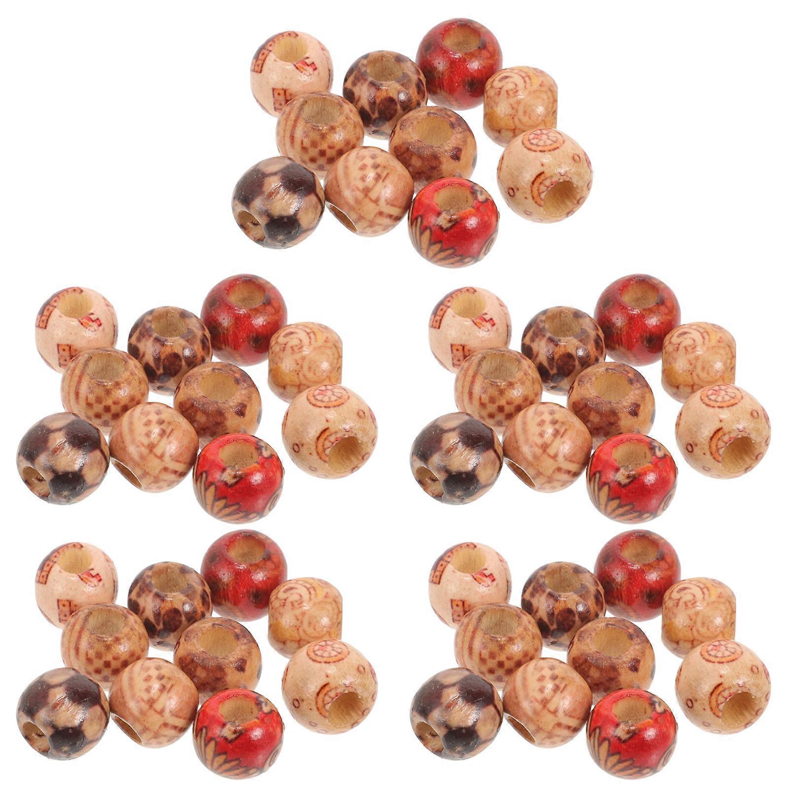 ジュエリー装飾ヴィンテージデザイン1x1cm 100Pcsのためのビーズ木のビーズを作るジュエリー