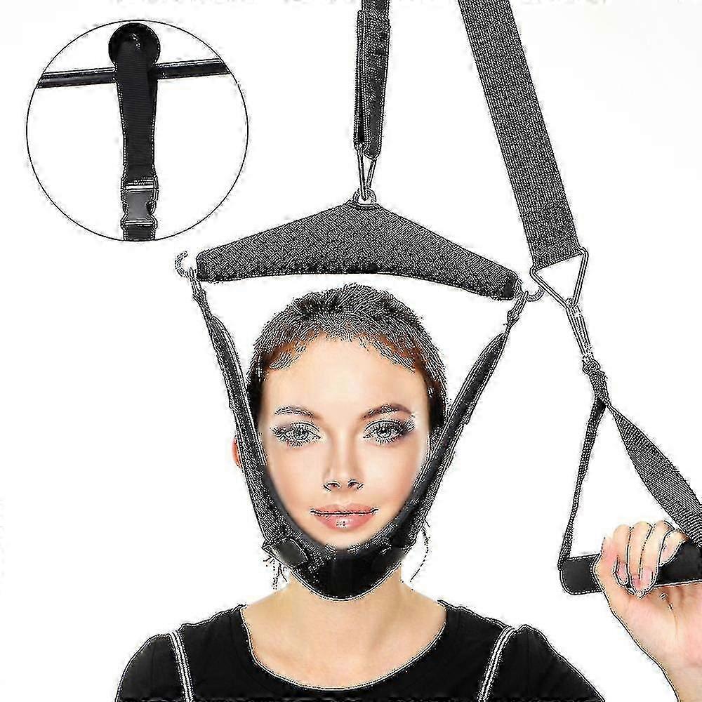 Adjustable Neck Traction: Cervical Correction & Head Massage Kit for Europe