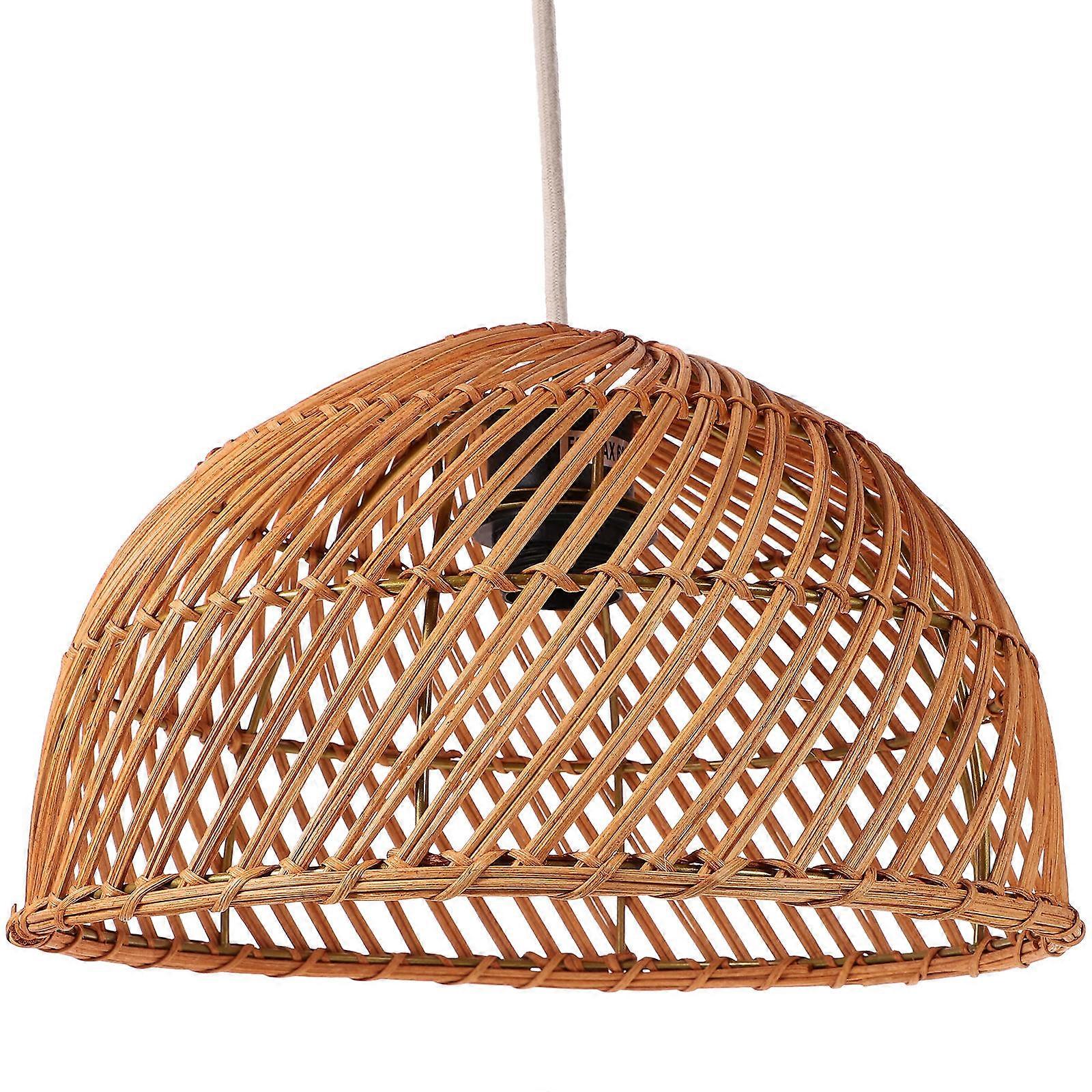 Mutfak için Tavan Işıkları E26 Tabanı Sarkıt Işık Dokuma Avize Aile Dostları 30X30X18CM Rustik Stil 1 Adet