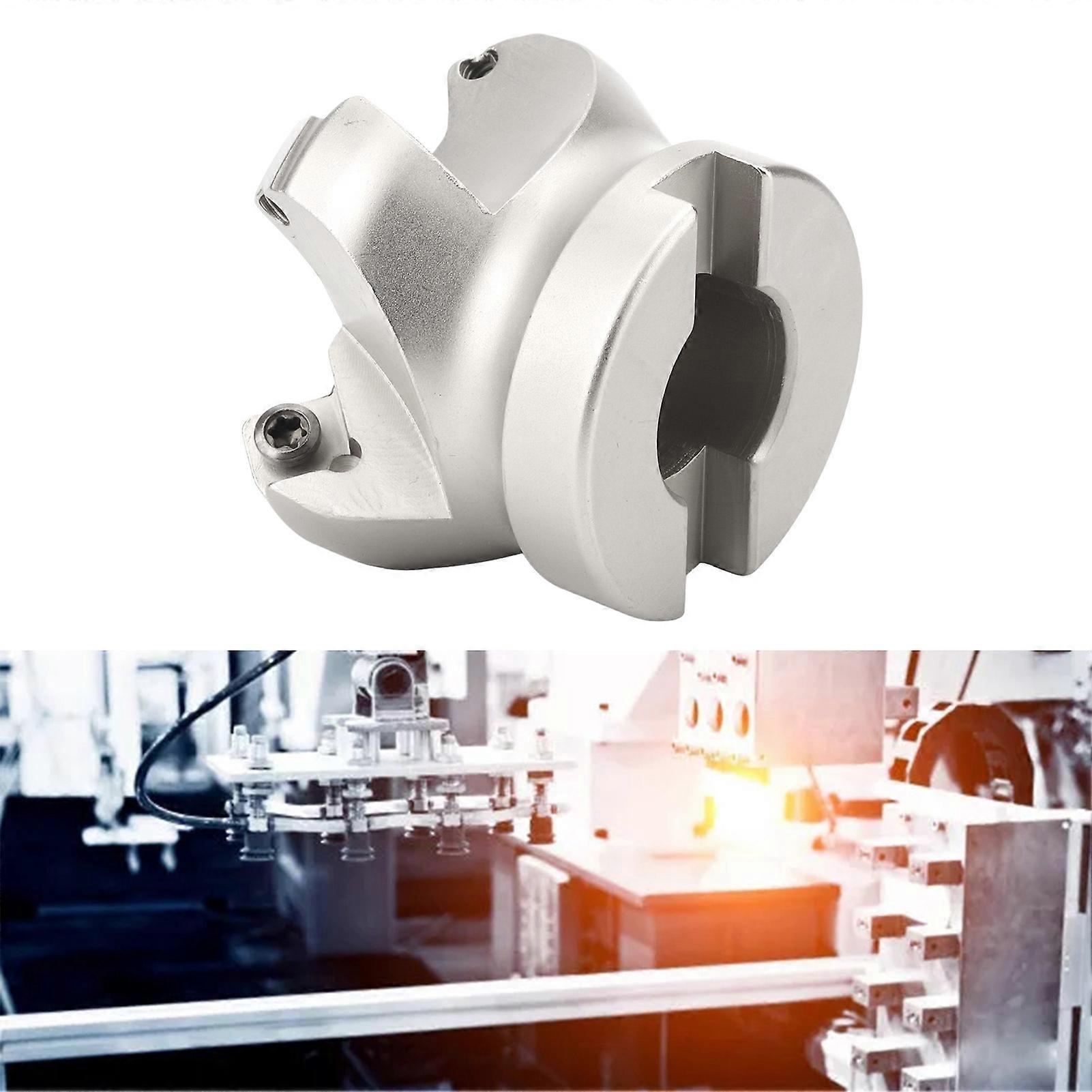 4 Flute Face Mill Cutter Head with 10 Inserts Robust Oxidation Resistance for Metal Processing 