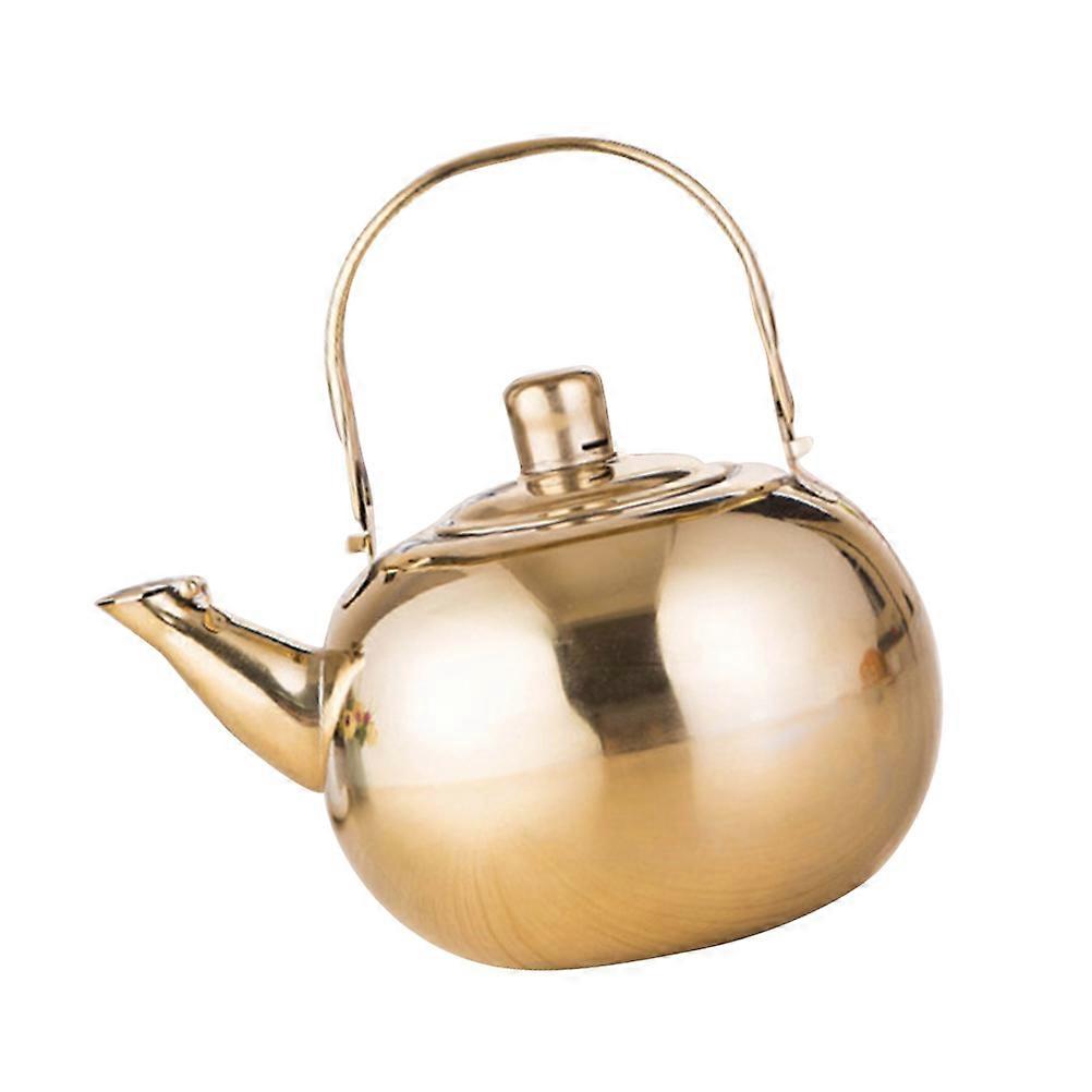 Kalın Paslanmaz Çelik Çaydanlık Çaydanlık Çaydanlık Su Potu Mutfak Restoran Otel için (Altın, 1L)