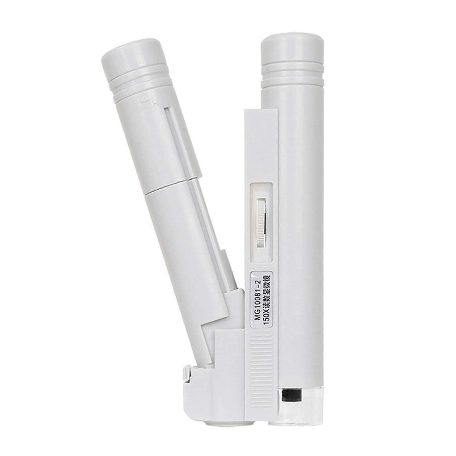 LED Illuminated Pocket Microscope For Jewellery And Jade Identification With Lamp Portable Handheld Gemstone Inspection