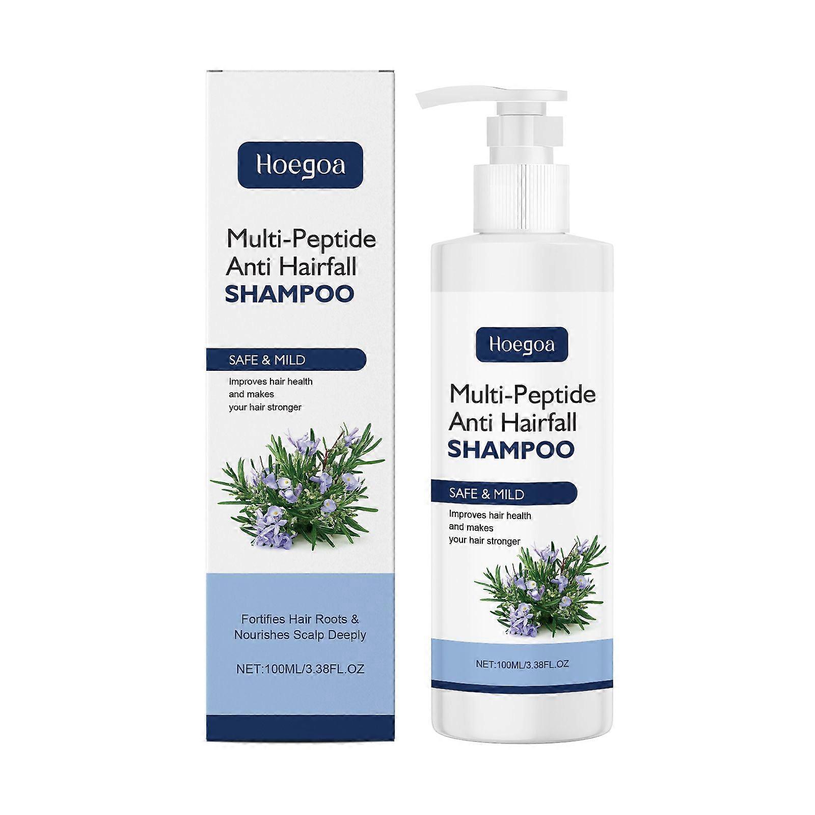 Multi Peptide Anti Hairfall Shampoo - Rice Water, Rosemary, Hyaluronic Acid & Caffeine - Fortifing Hair Roots & Nourishing Scalp Deeply