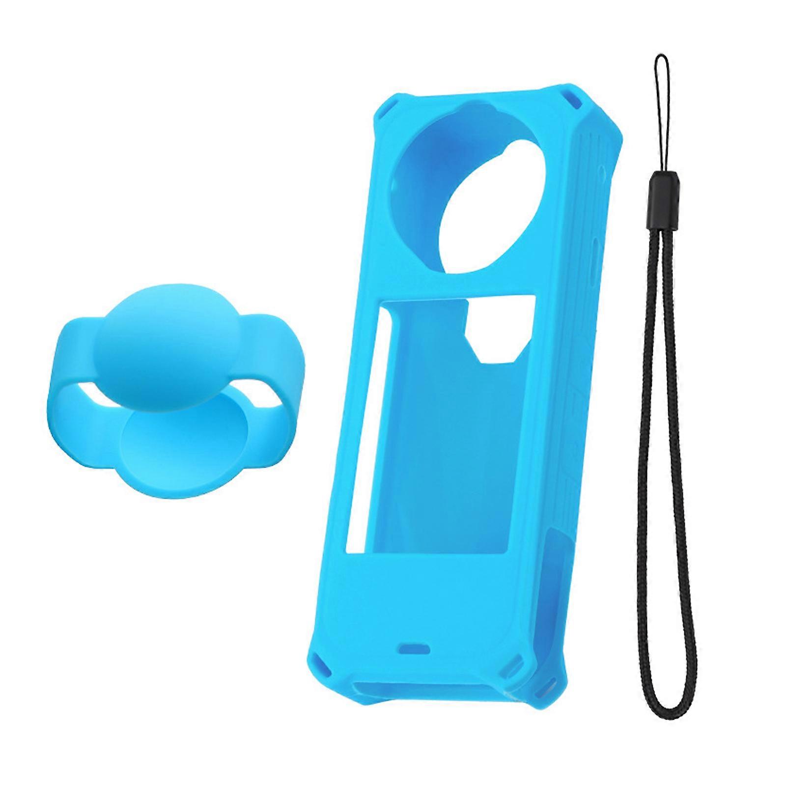 Matte Finish Camera Guards With Microphones Port Accessibility Enhanceds Impact Resistance for X5 Vloggings  Sky blue