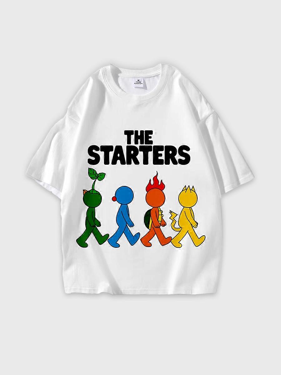 T-shirt round neck Pattern loose short sleeve N3168