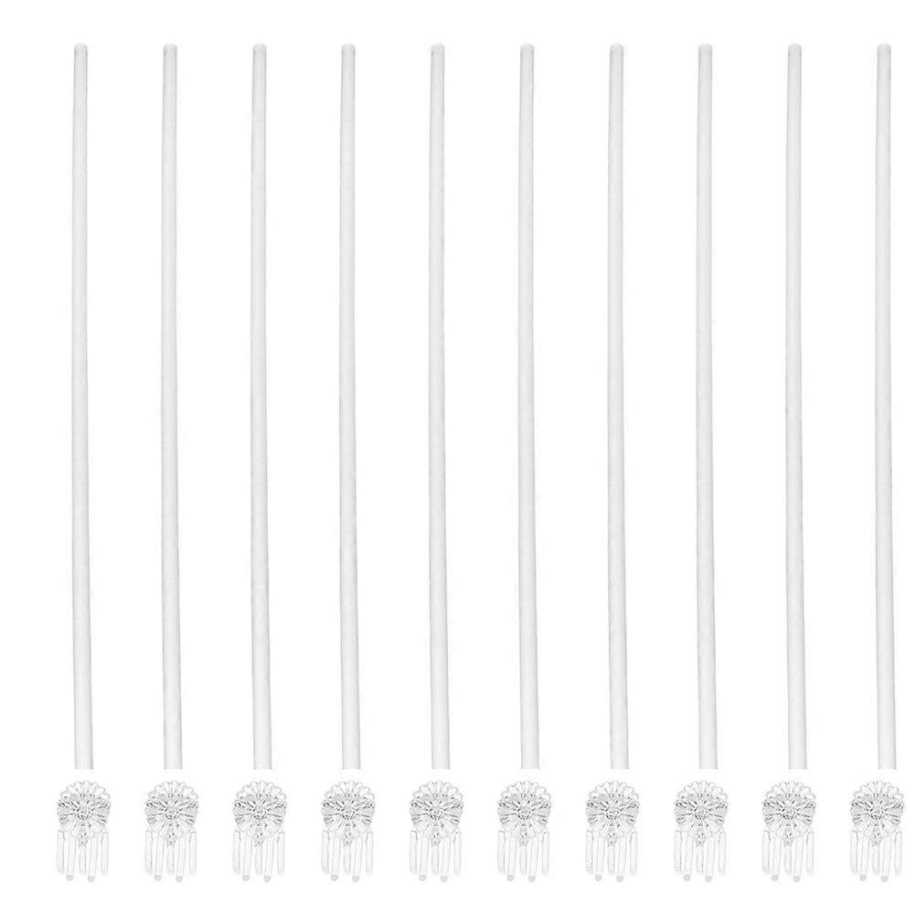 Clear Plant Stakes with Clips Acrylic Material for Stable Support and Growth Promotion Transparent Reusable 1 Set