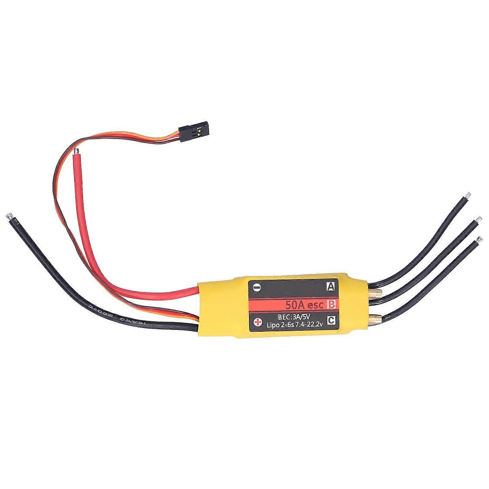 50A 2-Way Brushless ESC Electronic Speed Controller Accessory for RC Boat Model