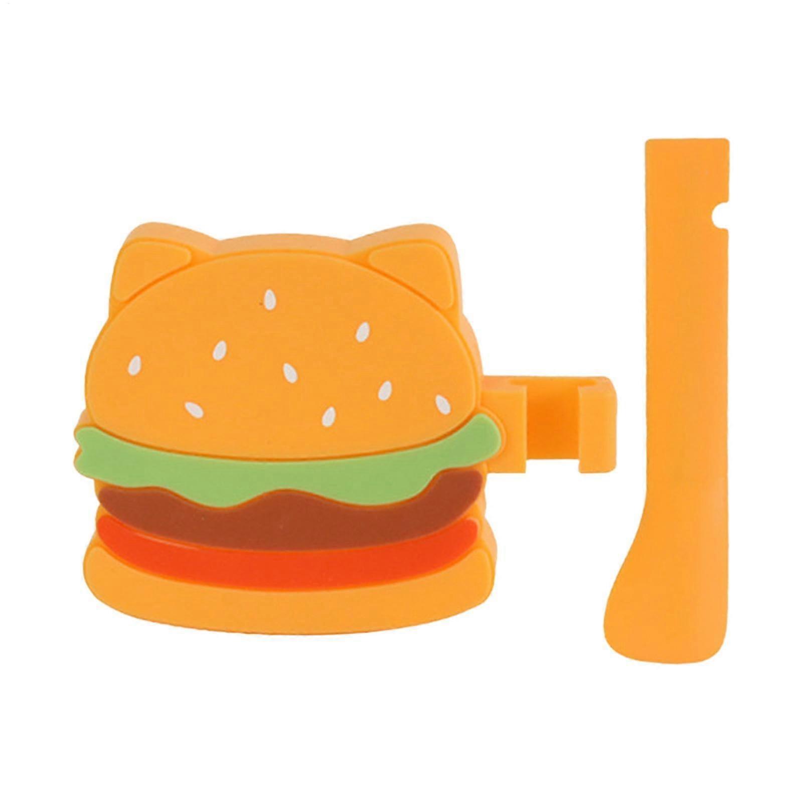 Cat Spatula, Manual Can Opener, HamburgerThemed Wet Spoon with Lid, Universal Sturdy Silicone Material, Pet Utensils