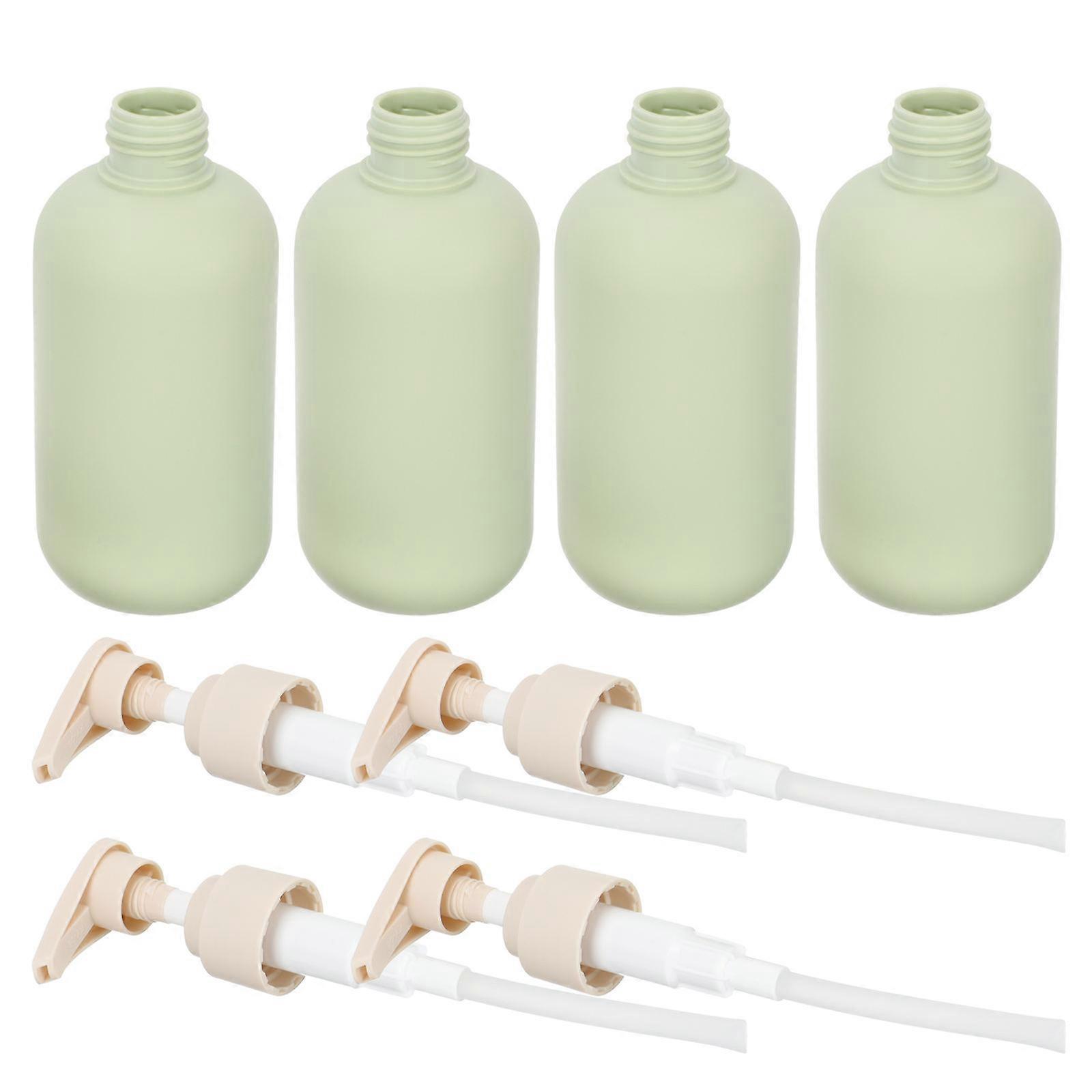4pcs Refillable Shampoo Dispensers & Lotion Holders for Shower Gel – Travel Friendly, Leak Proof Bathroom Accessories for Home & On the Go Use