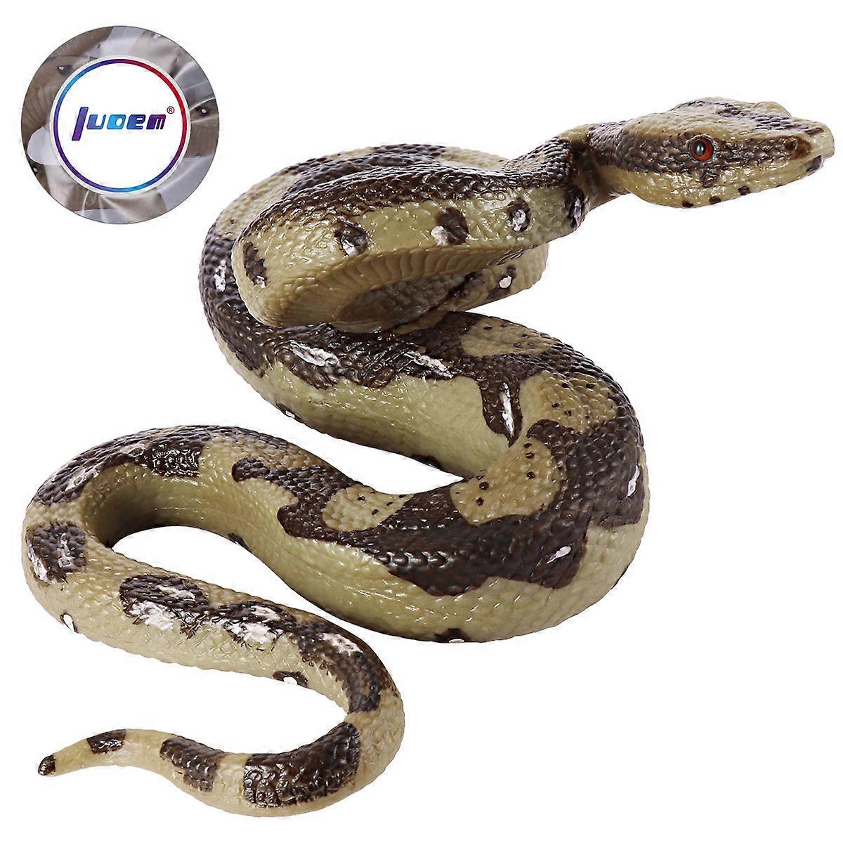 Realistic Snake Toy for Halloween Pranks Made of PVC Multicolored and Odorless 14 inches