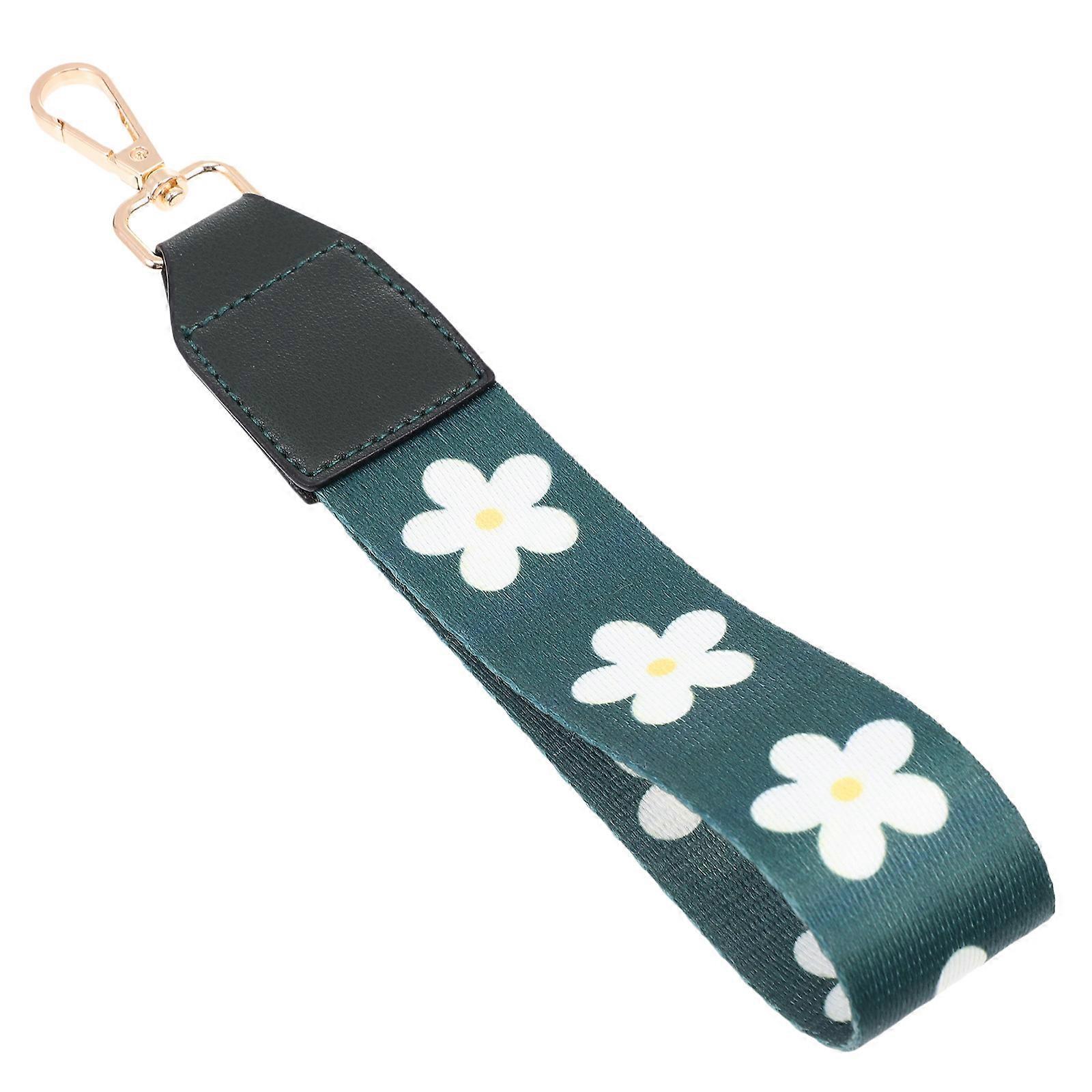 Chic DIY Handbag Wrist Strap Versatile Lanyard for Purses Elegant Floral Design with Accents