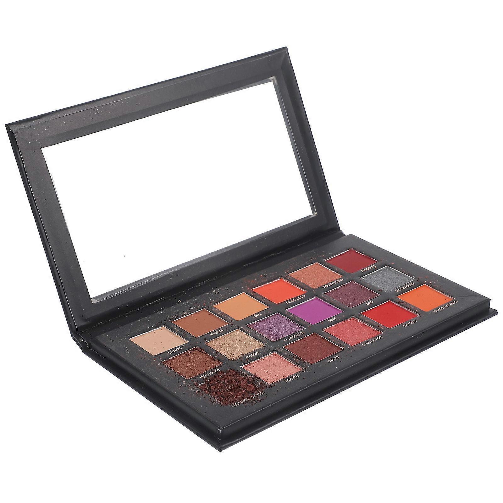 Smooth Texture Makeup Pallet 18 Colors For Women Black Random Style Suitable For Party Daily Makeup 1 Set