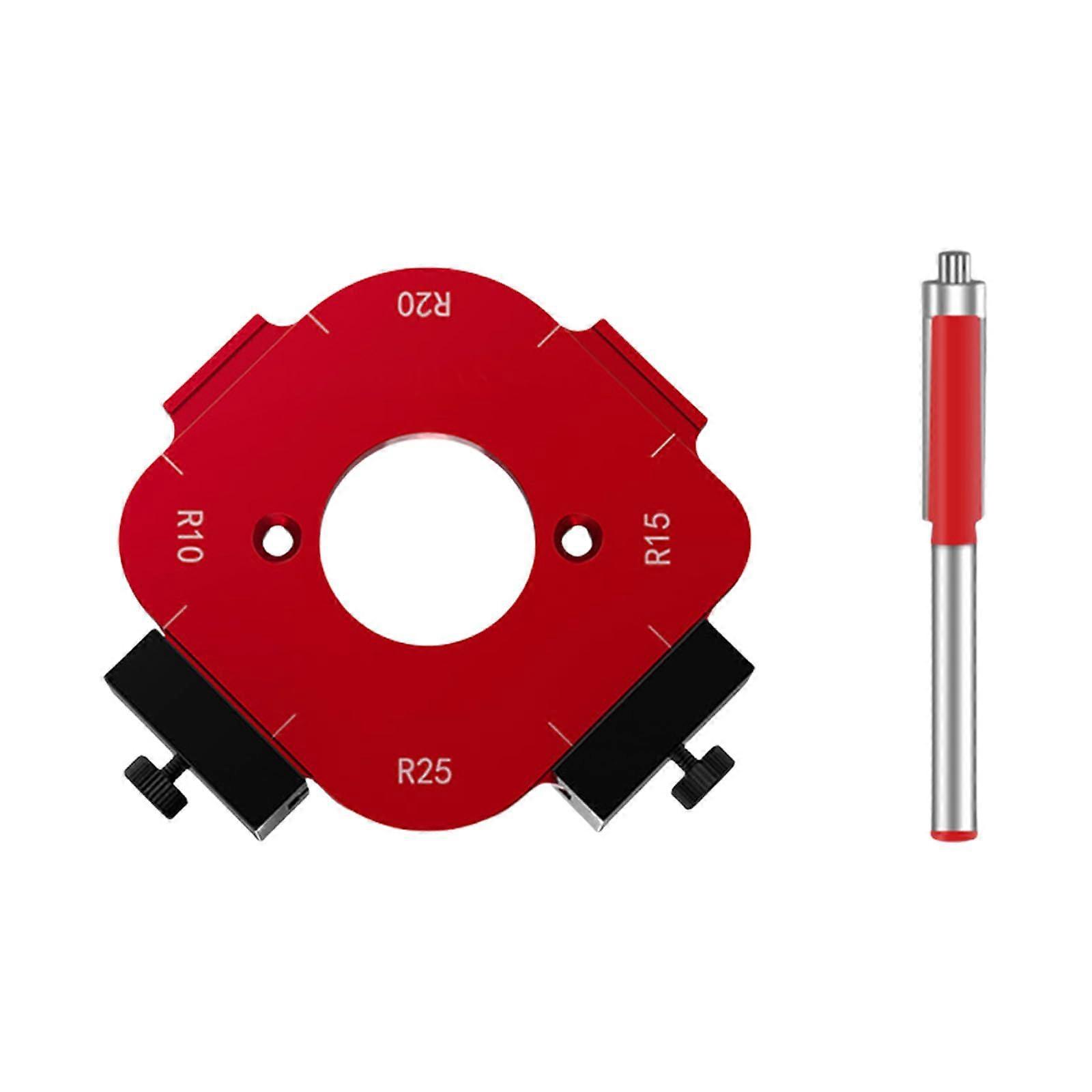 4in1 Template for Angle Positioning Corner Radius Router Guide Corner Radius Template Woodworking Positioning Silver