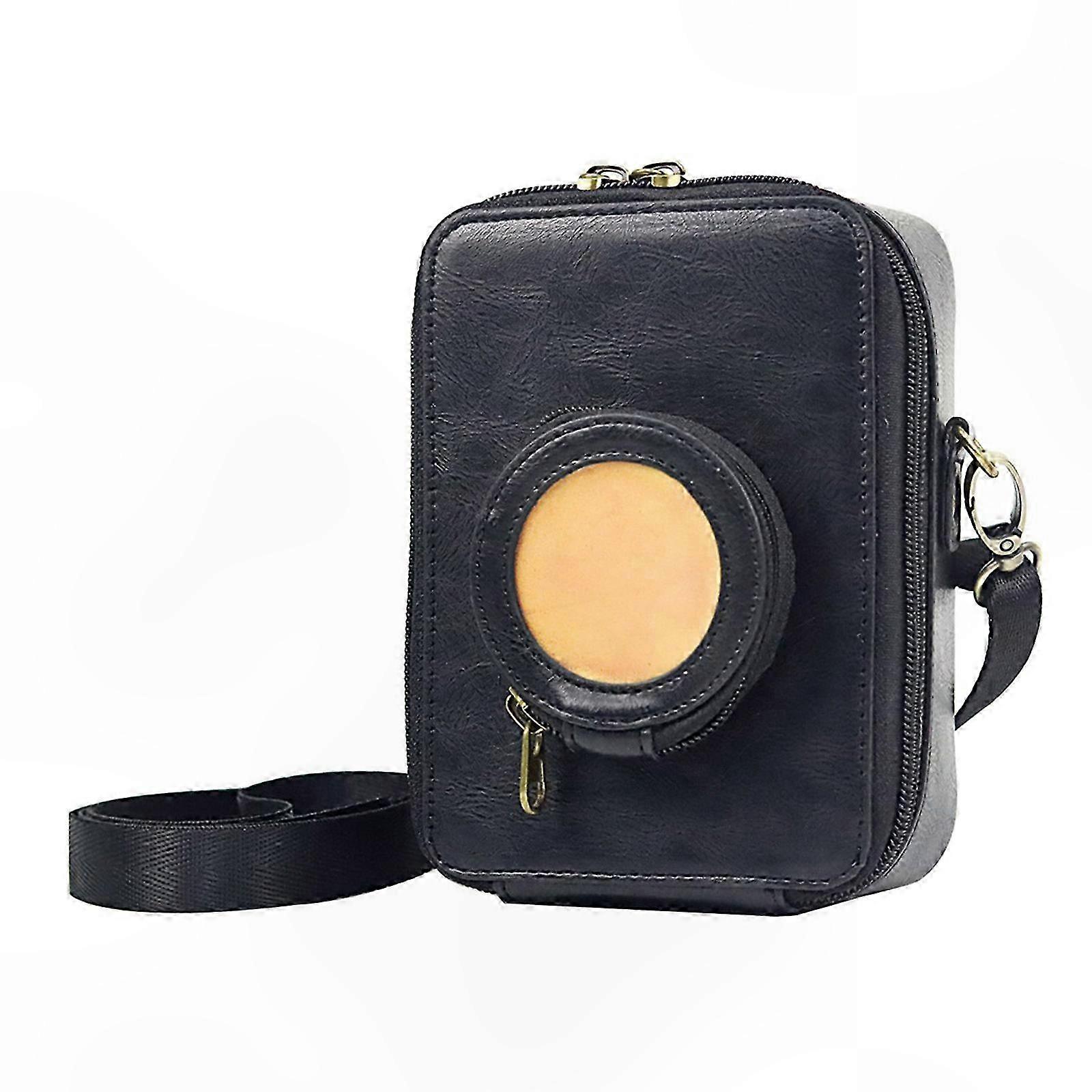 Camera for Case for Mini EVO PU Leather Bag with Pocket Adjustable Shoulder Strap Camera Carrying Bag brown