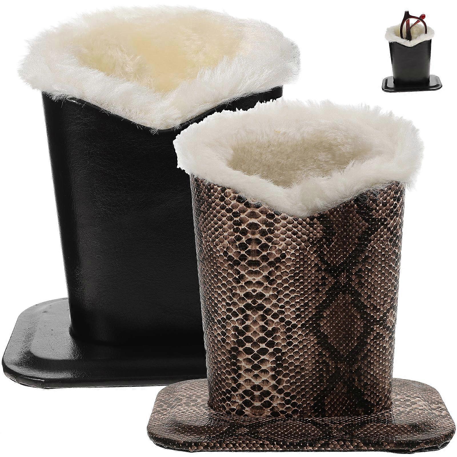 Plush Lined Eyeglass Storage Box Desktop Organizer For Accessories Modern Design Assorted Color 2Pcs