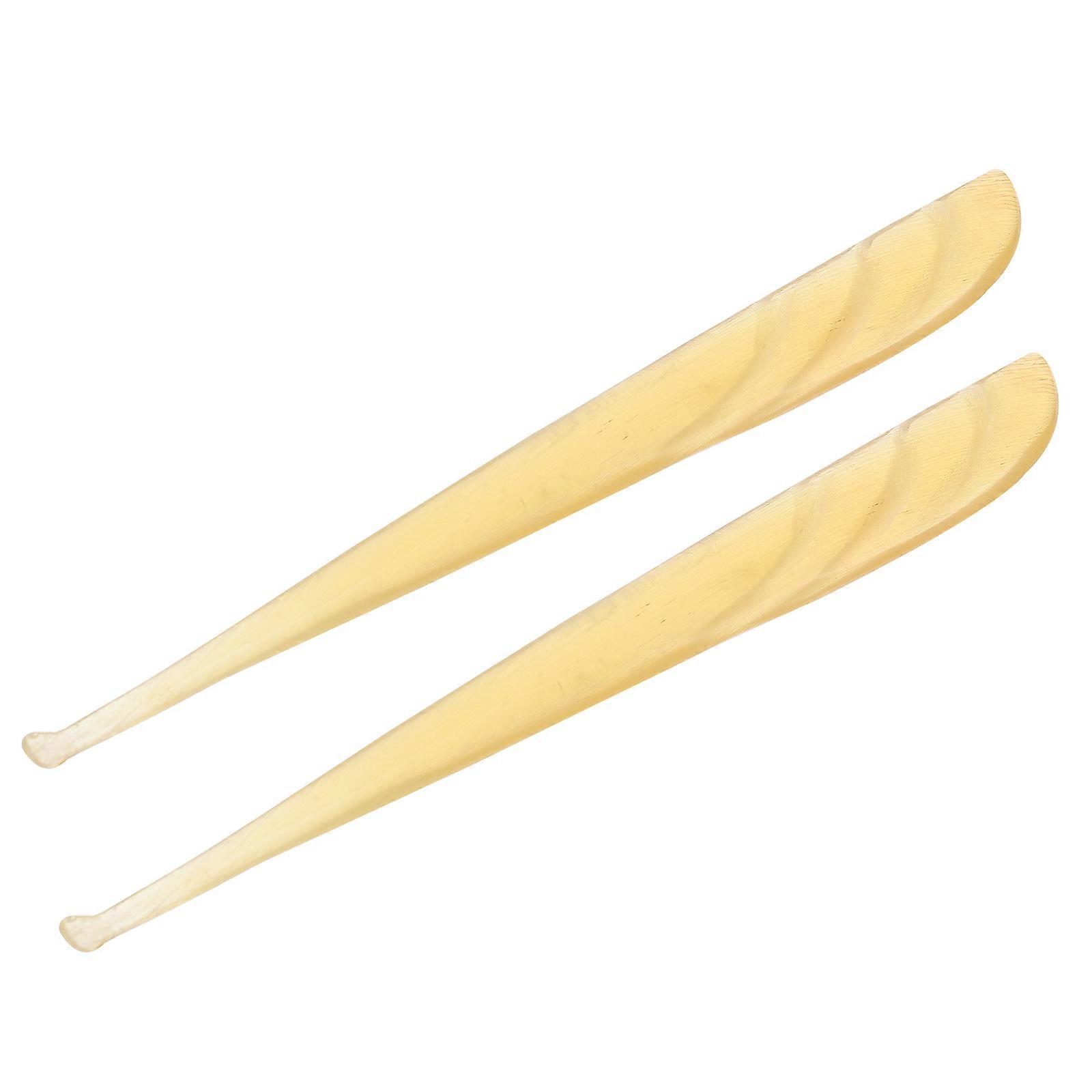 Durable Shofar Ear Pick Made of Synthetic Material for Cleaning Use Light Yellow Small Size Lightweight