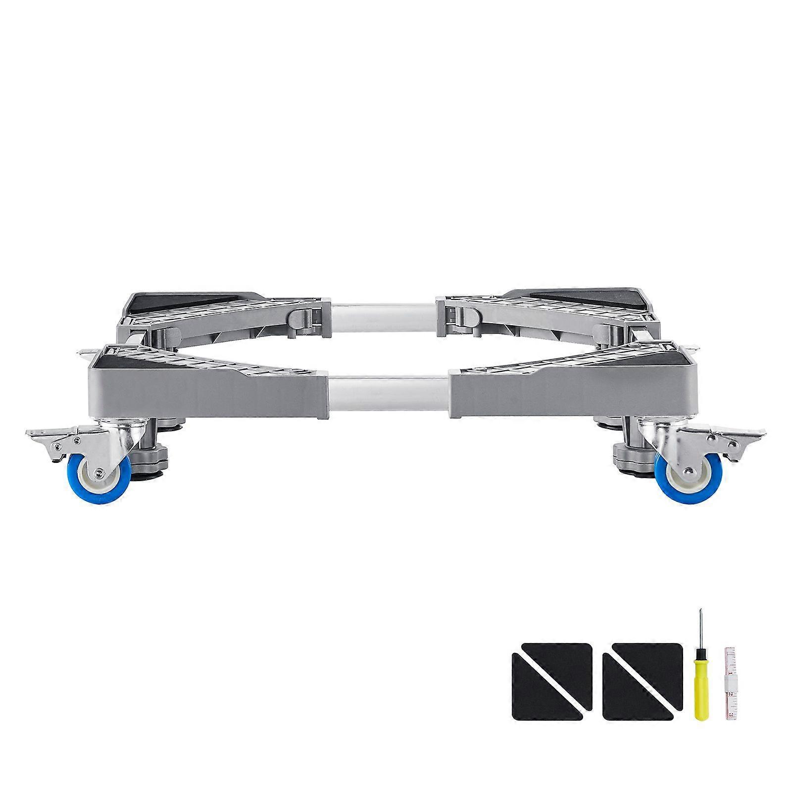 Mini Fridge Stand, 400 lbs Load, 4 Locking Swivel Wheels, Multi-Functional Adjustable Base for Washing Machine, and Refrigerator