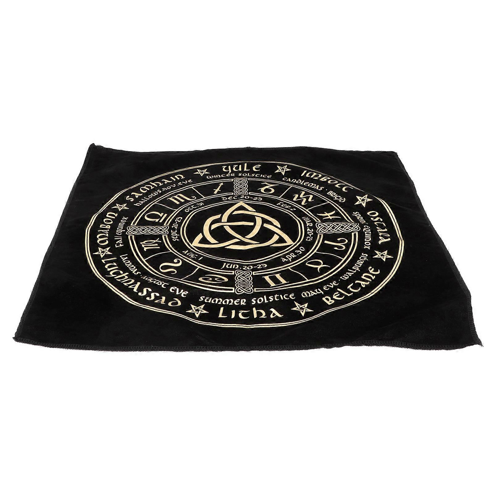 Soft Wear Resistant Tarot Tablecloth with Zodiac Pattern, Lightweight Multipurpose Cloth for Divination, Spiritual Parties and Tarot Game Enthusiasts