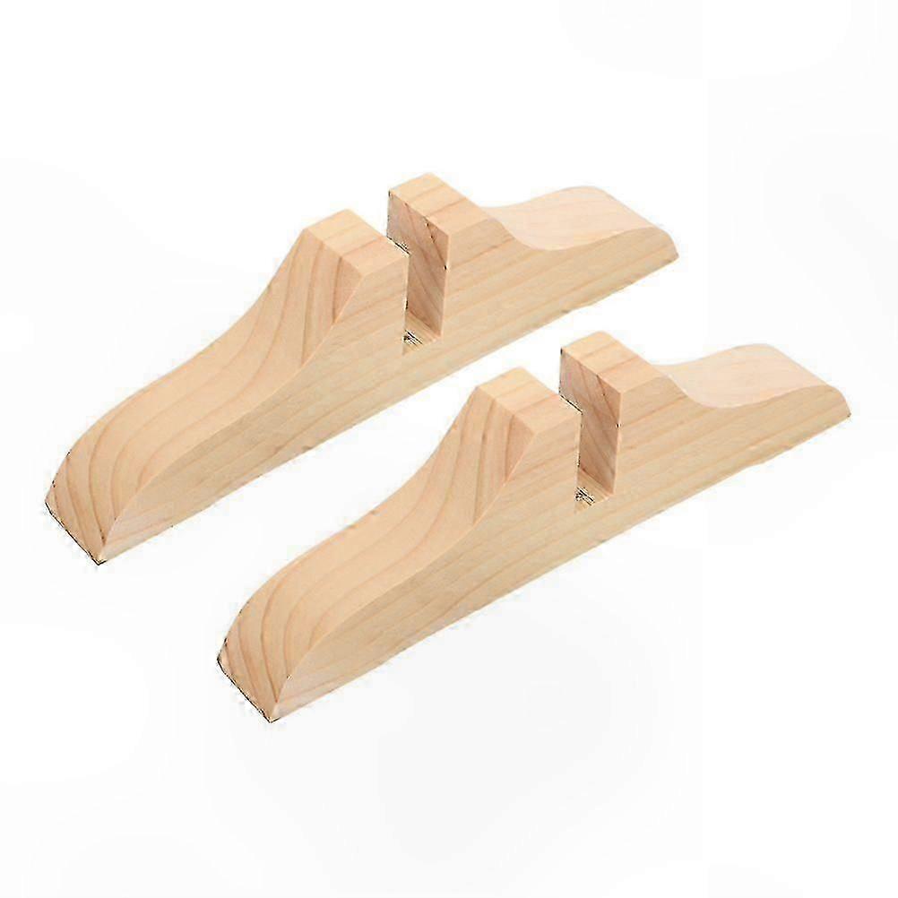 Wooden Room Divider Stand with Panel Feet Base for Partition Screen Support