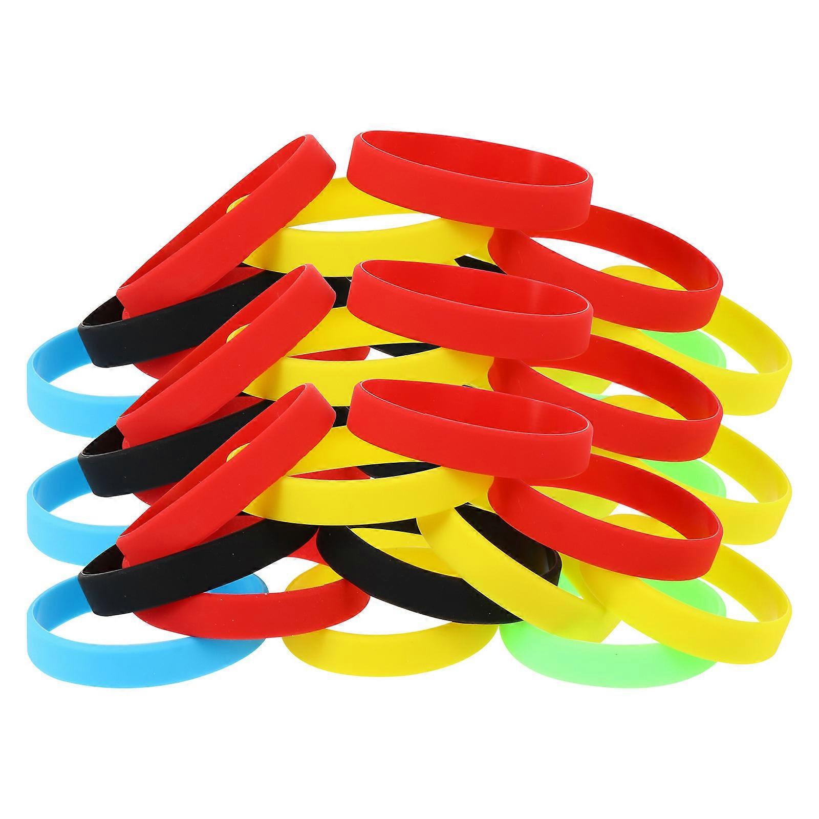 Durable Rubber Bracelet Jewelry in Assorted Colors for Decorative Use and Comfortable Wear
