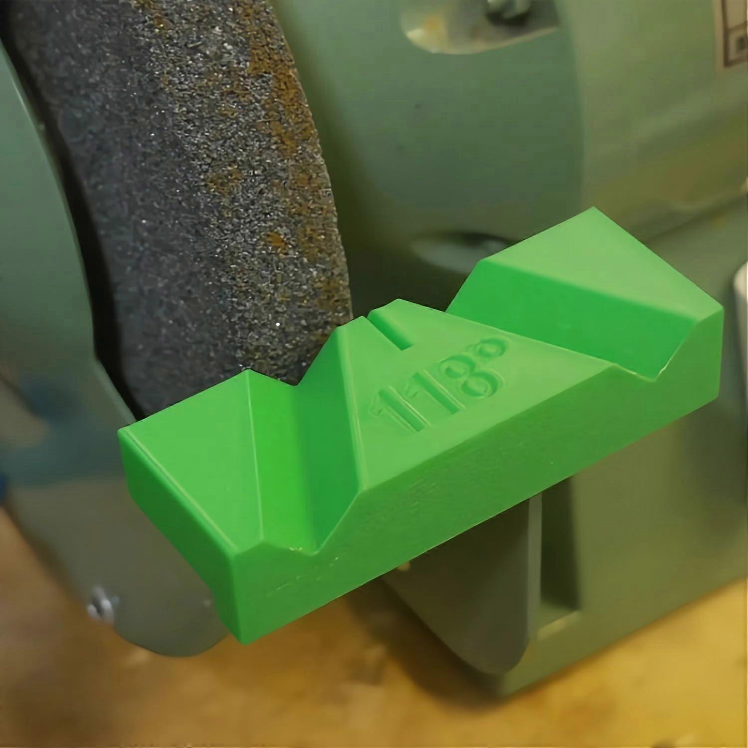 Borer tip sharpening device, manual drill bit sharpener for bench grinders, 118° and 135° angle (1 piece 118°)