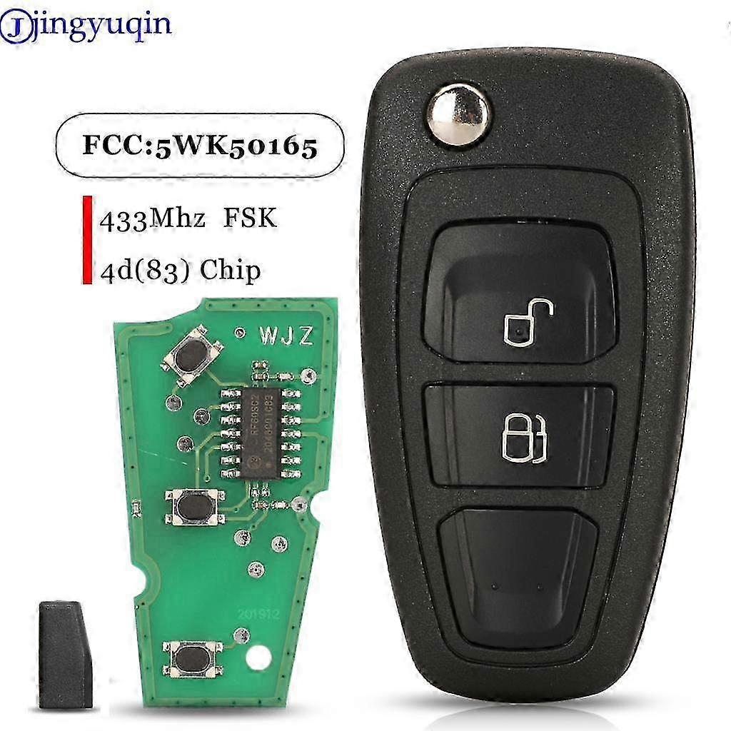 For Ford Ranger 2011 2012 2013 2014 2015 Remote Car Key Fob 433mhz Fsk ID60-83Bit 5WK50165 2 Buttons