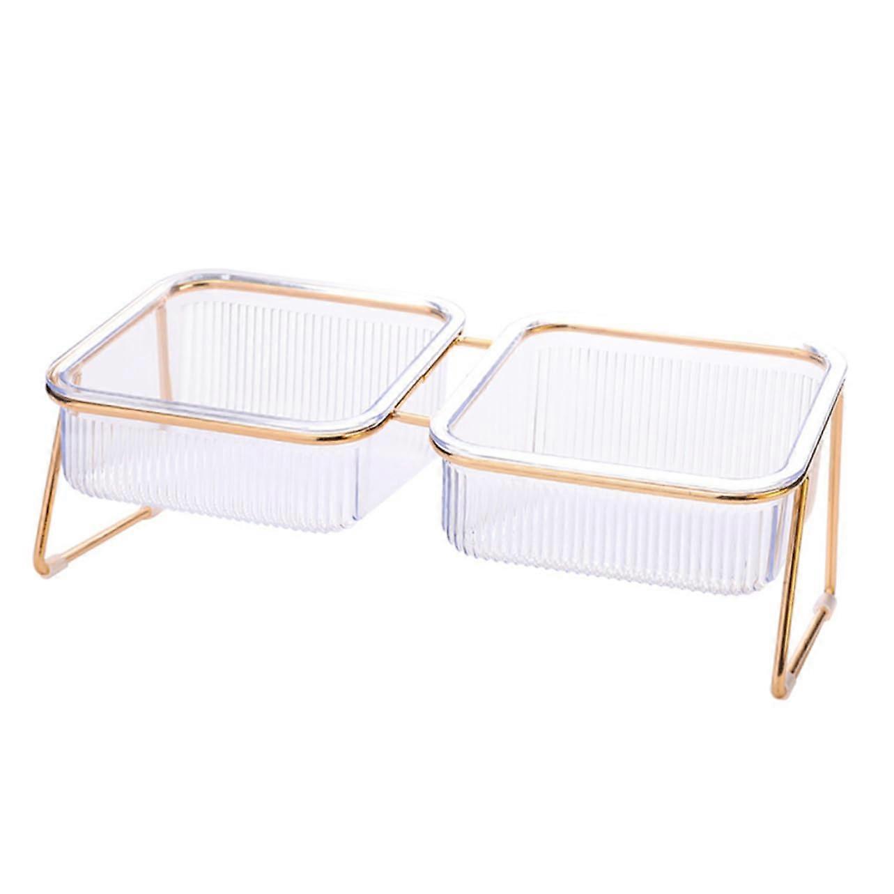 Cat Food Bowls Set for Multiple Cats - Inclined Feeding Bowls for Wet Food - Durable ABS Material - Pet Dog Drinking Bowl