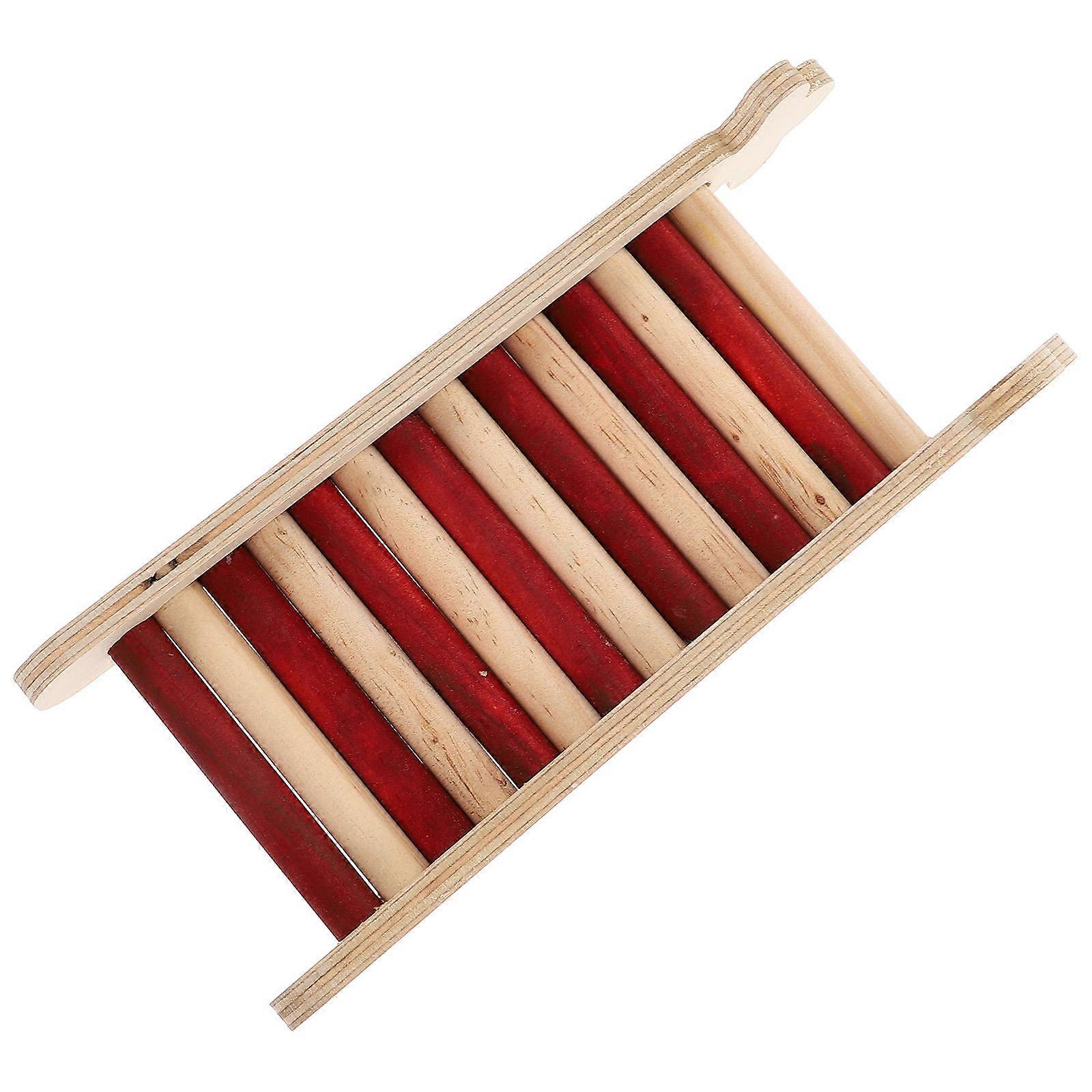 Wooden Ladder Toys for Hamster and Chinchilla Pet Use Easy to Install in Cage 6.5 Inches