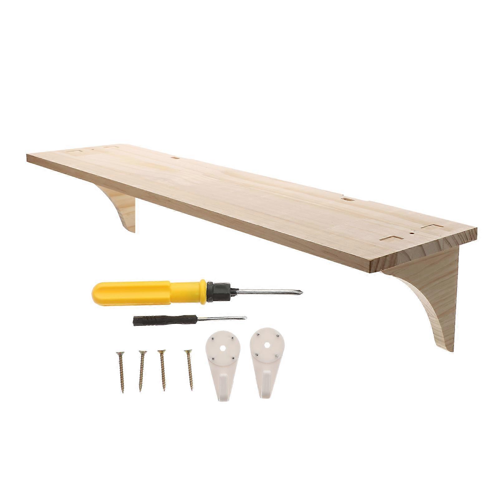 1Pc Practical Wall Mounted Storage Rack Shelf Holder Without Punching