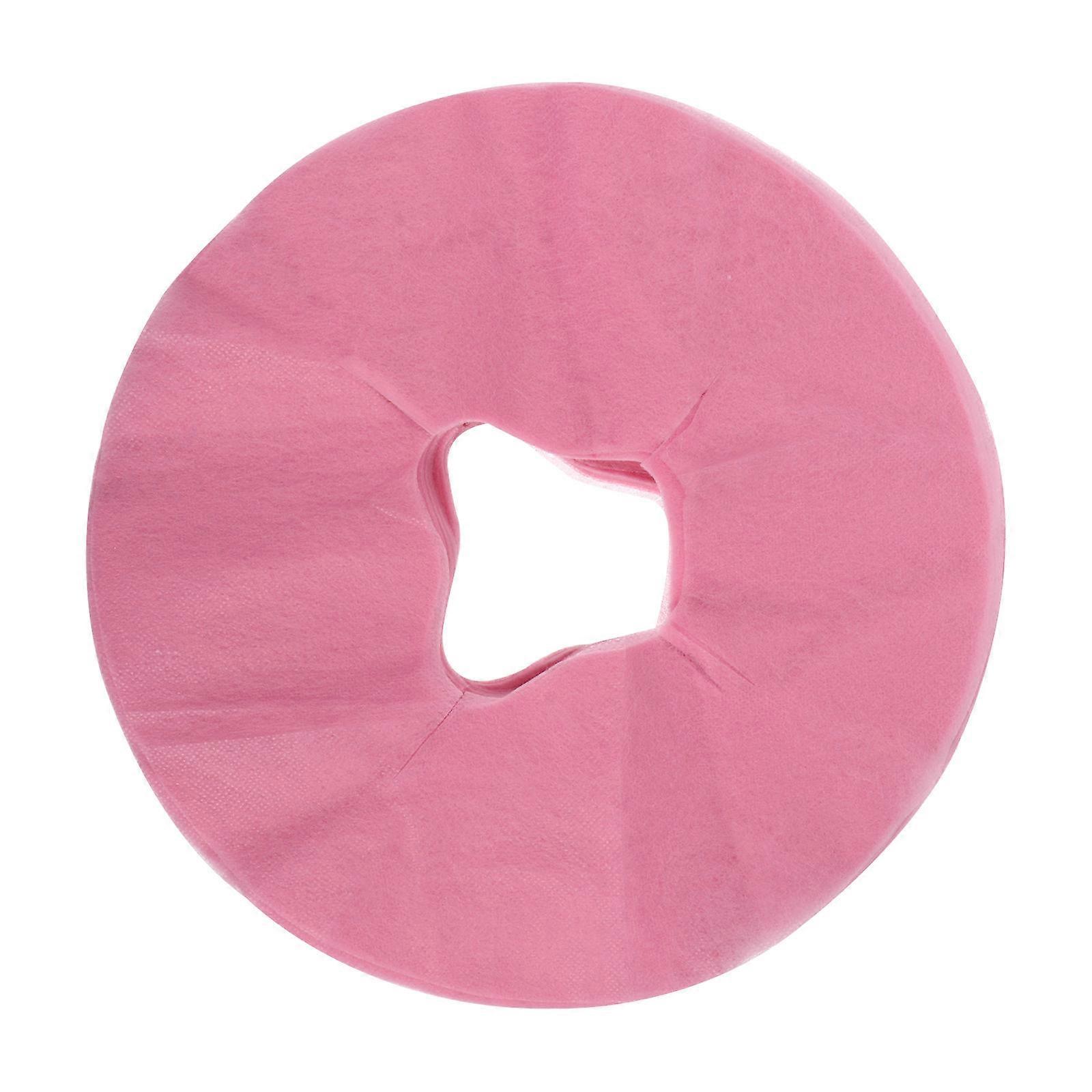 Disposable Massage Face Covers Pad for Salon Made of Non Woven Cloth Pink 50pcs