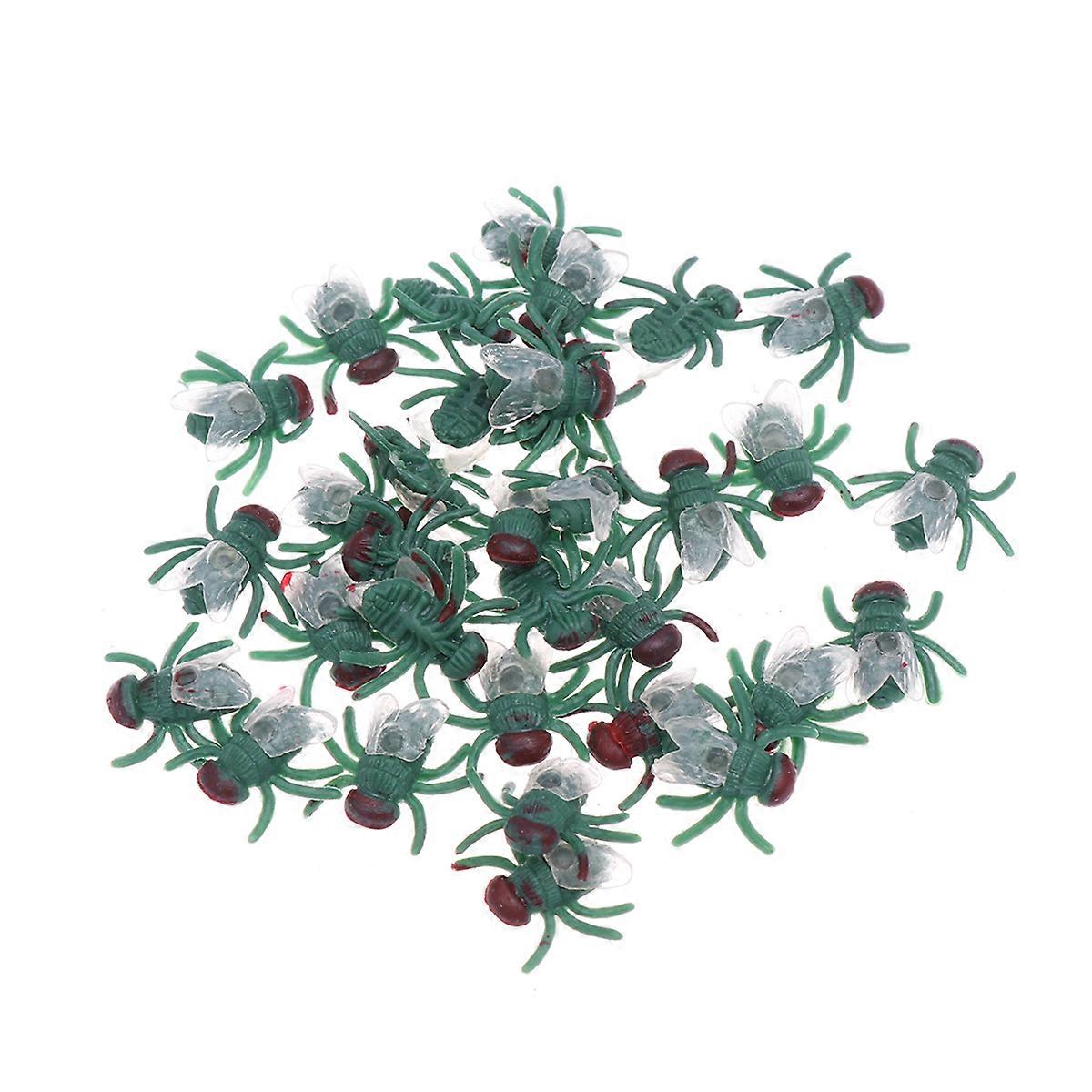 Fake Insects 50Pcs Mini Insect Toys For April Fool's Day Friends Family 1.5X1.6CM Practical Jokes
