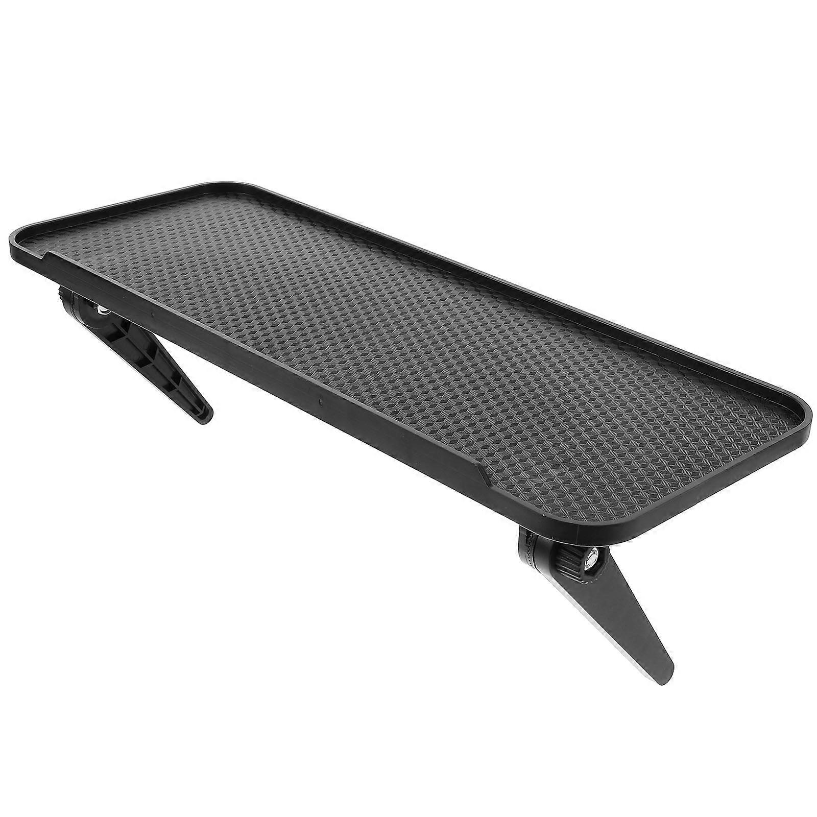 Practical Computer Screen Shelf with Storage for Made of Durable Plastic Black
