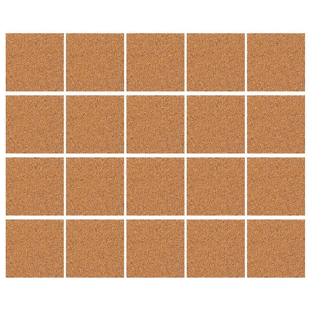 Cork Pads DIY 80Pcs Square Cork Mats Office Use Brown Decorative Use 3.7X3.7X0.1Inch