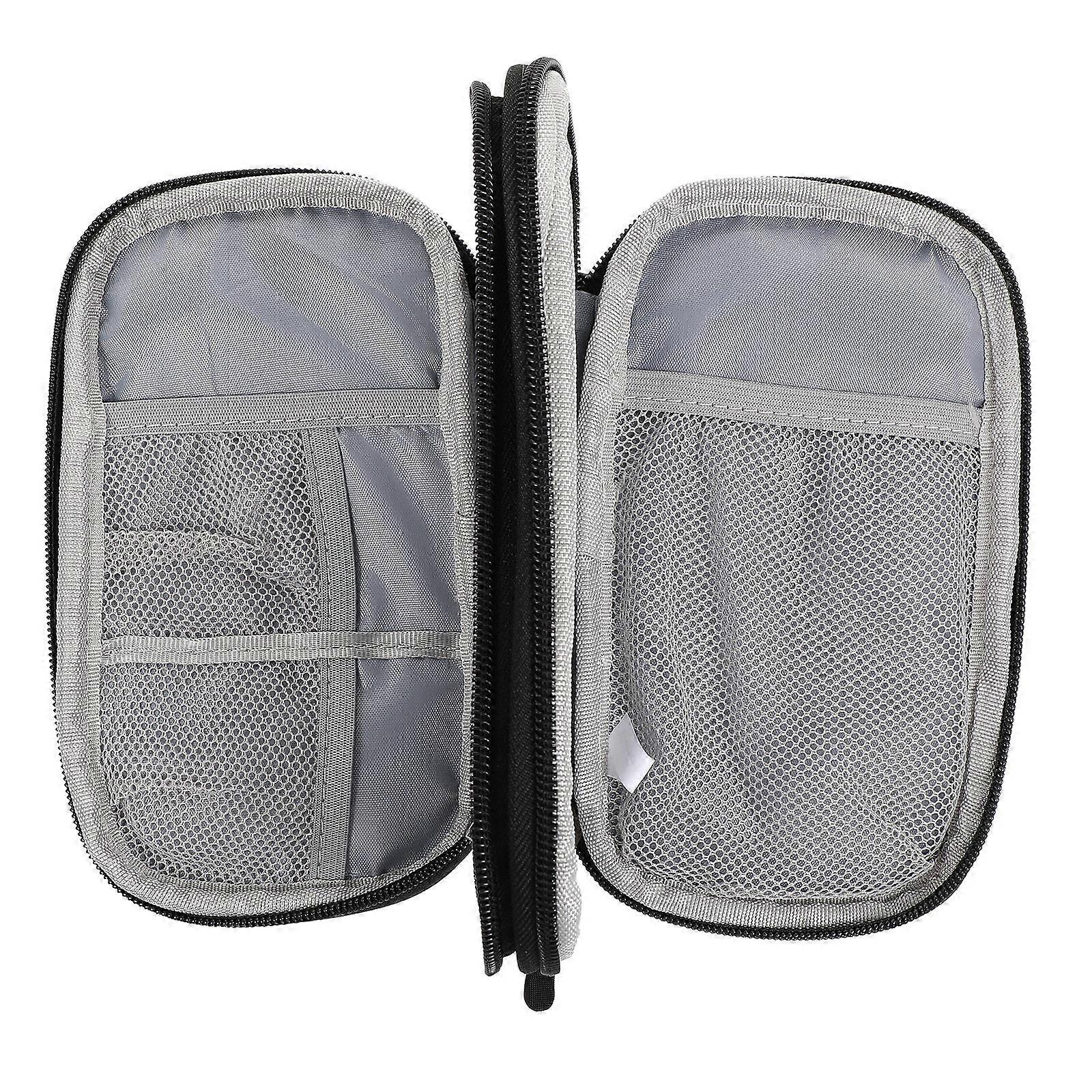 Portable Electronic Organizer with Zipper Closure for Travel Cable Storage 7x5 inches