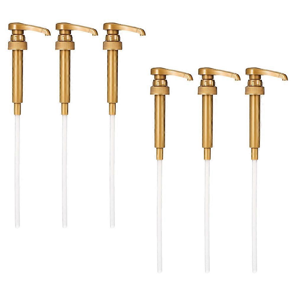 Syrup Dispenser Pump 6Pcs For Café Use Featuring 20X7X2Cm Size And Food Grade Plastic Material Ensuring Waste Reduction